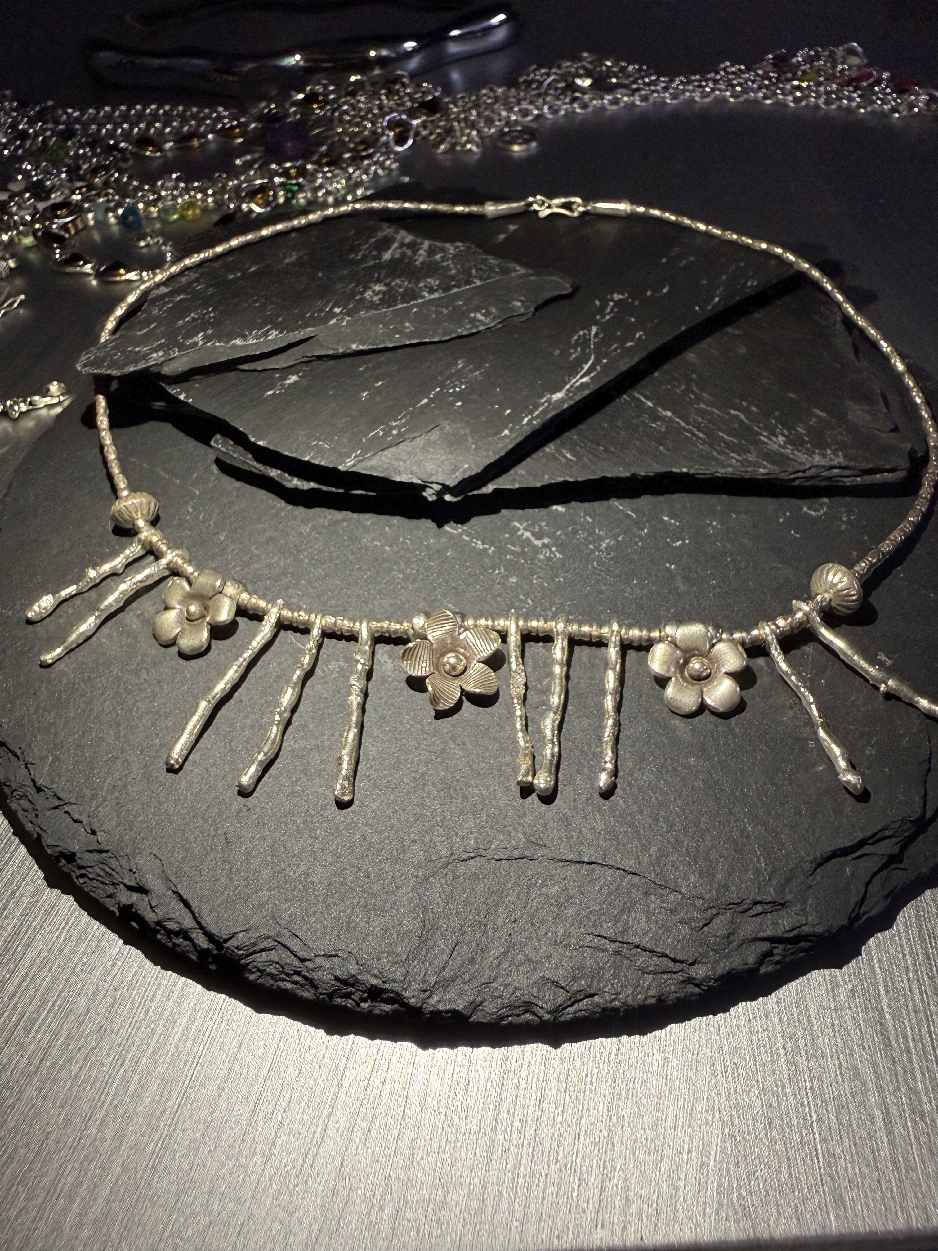 SILVER925 FLOWER NECKLACE