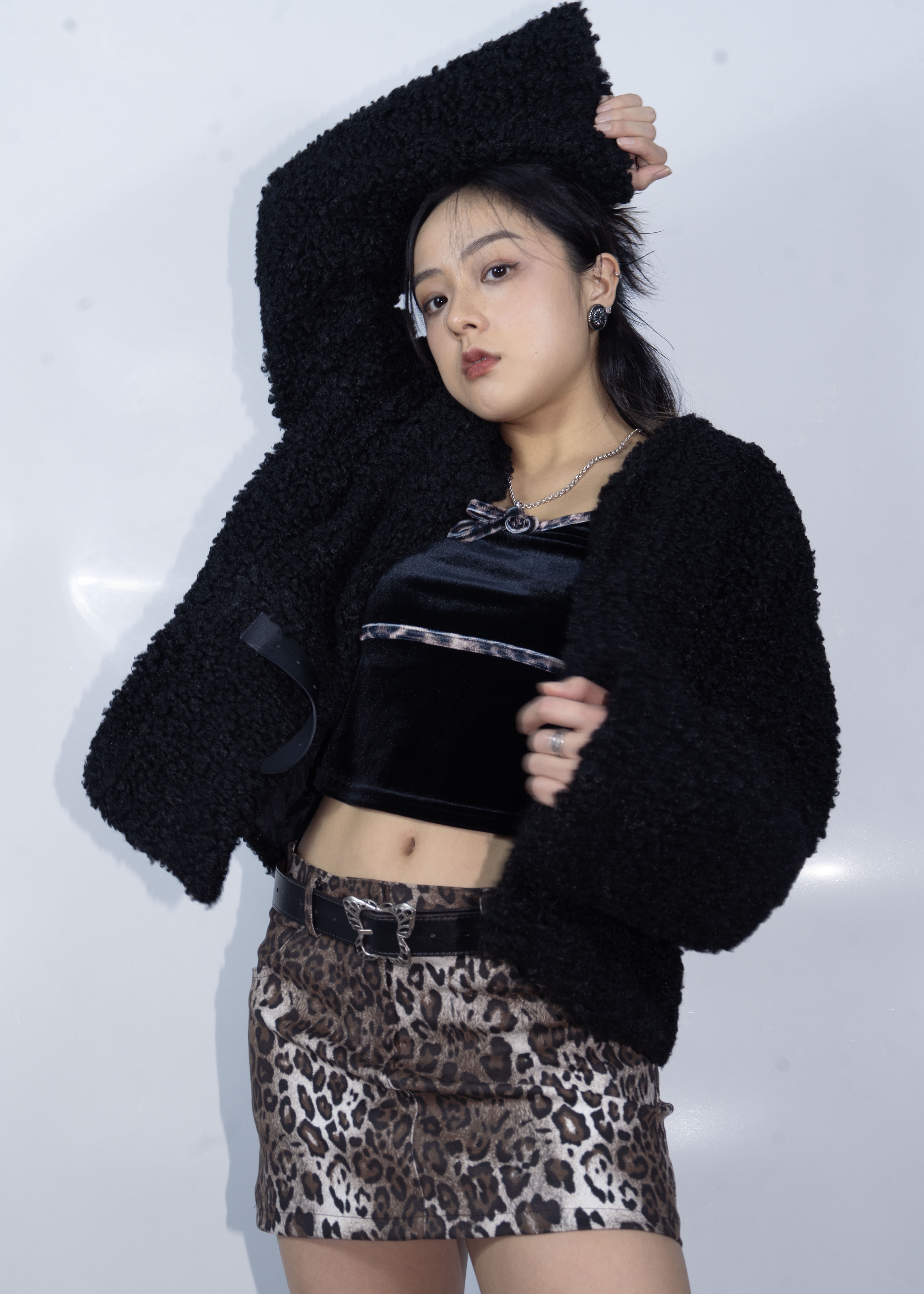 Relax Fur Coat with Belt