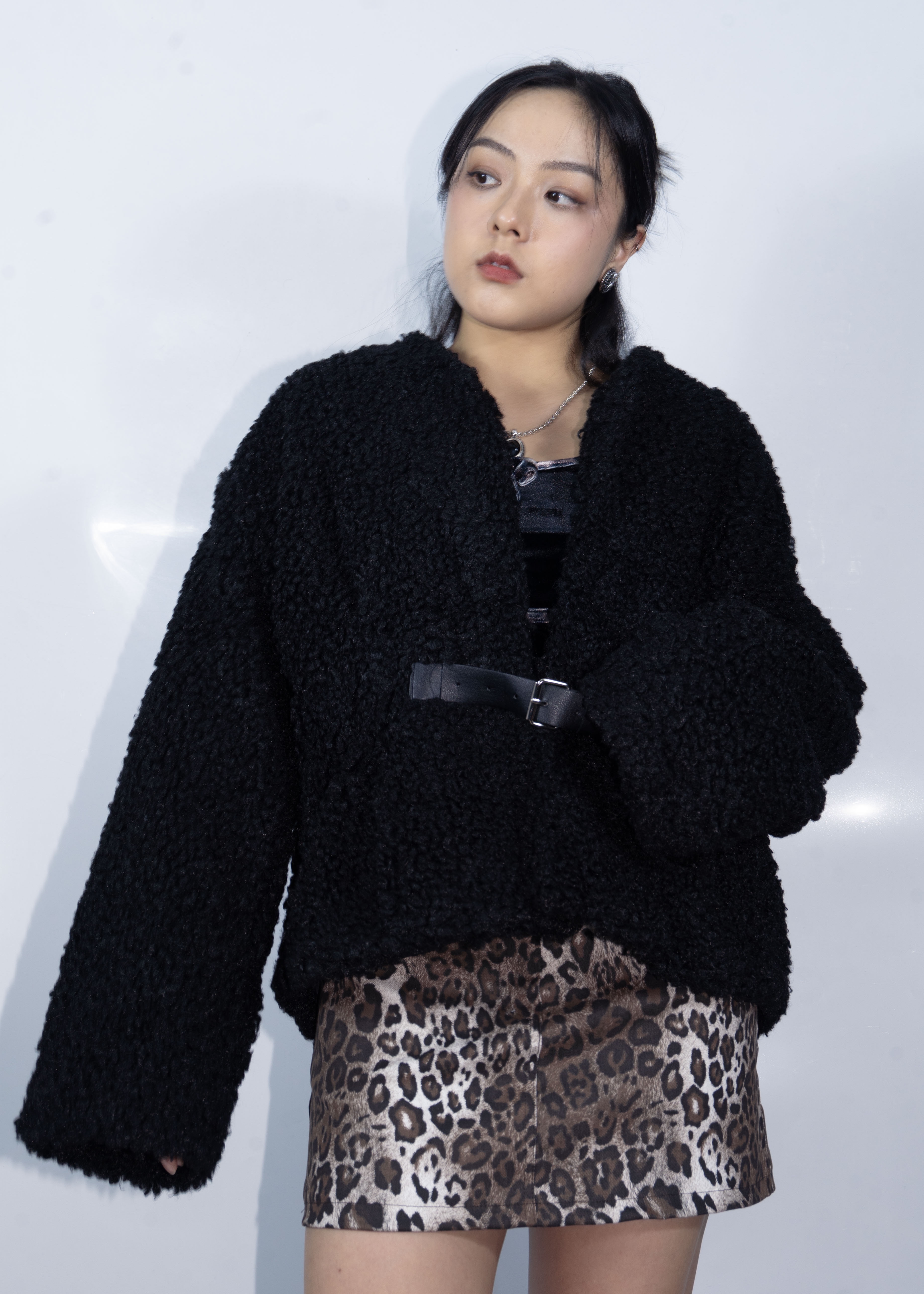 Relax Fur Coat with Belt