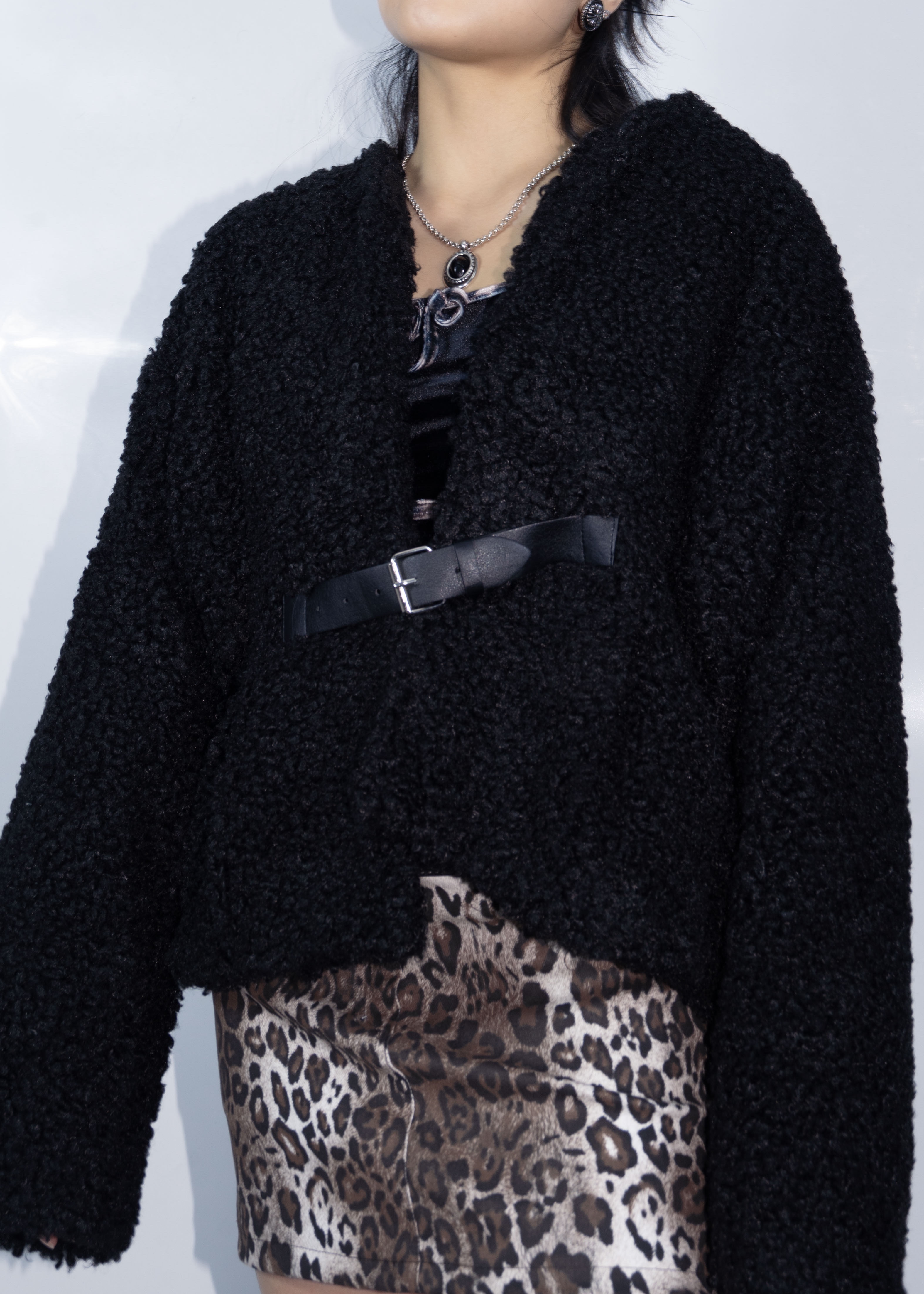 Relax Fur Coat with Belt