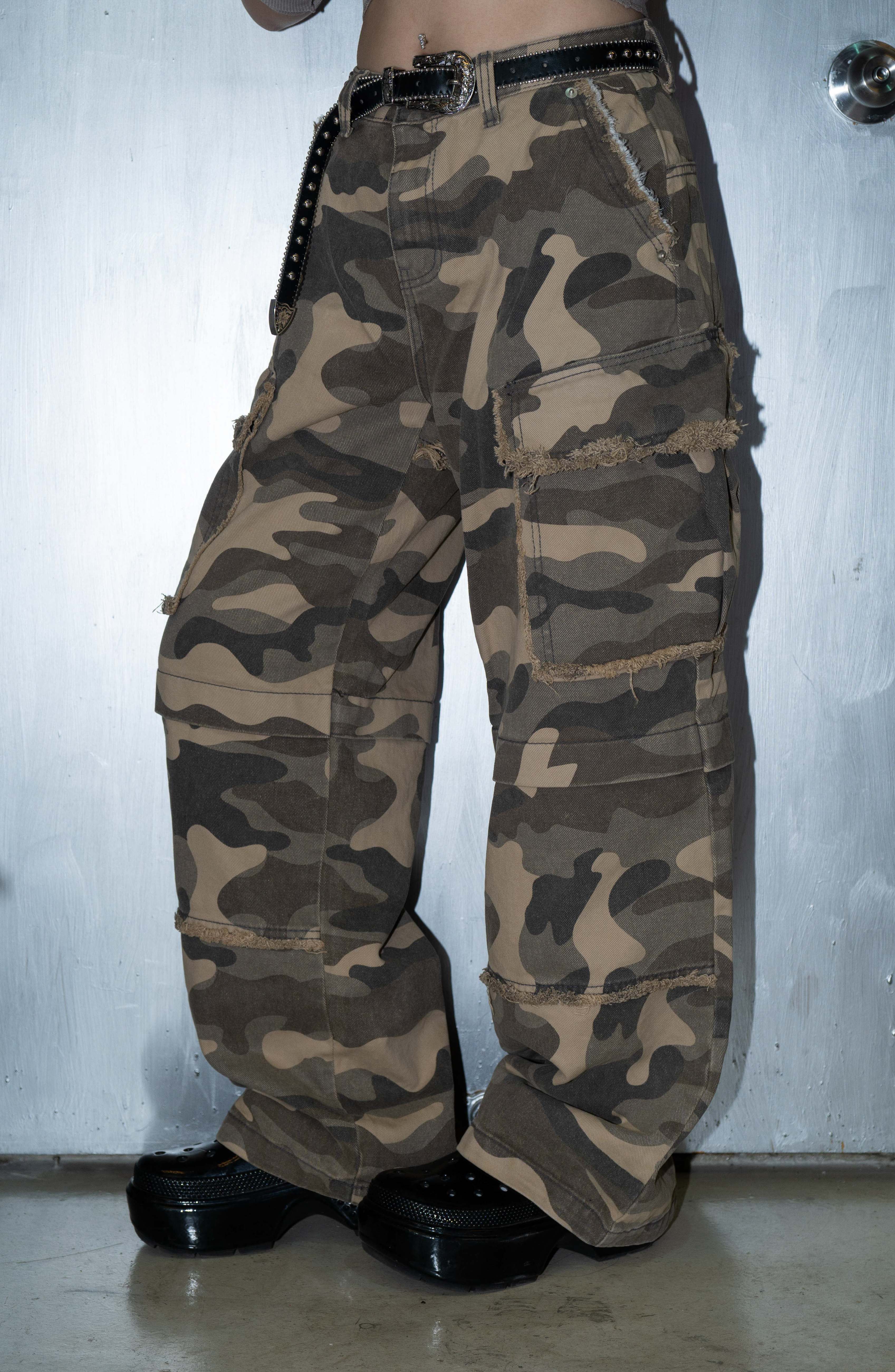 「 ✦CAMOUFLAGE FLUFFY JEANS✦ 」