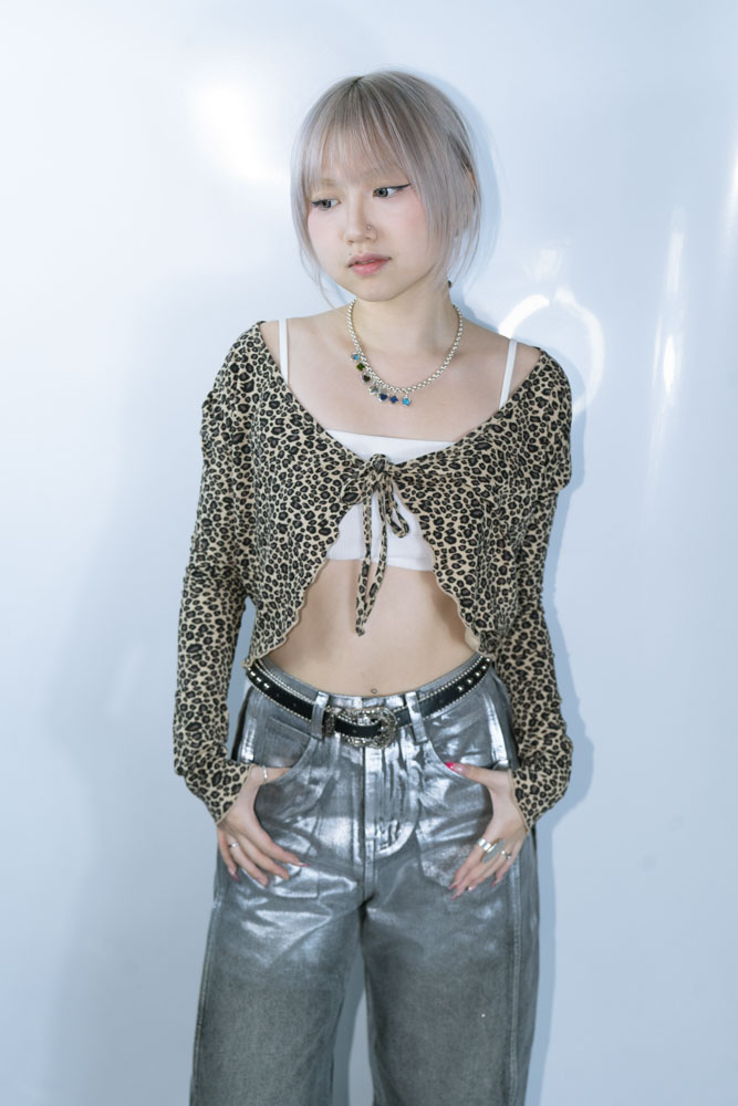 LEOPRINT RIBBON TOP