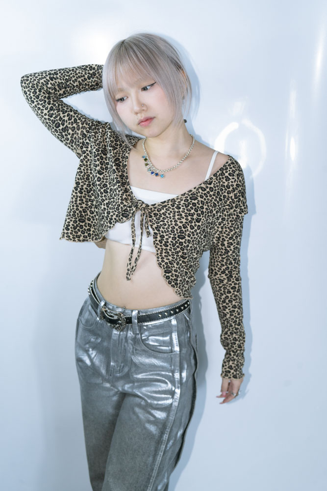 LEOPRINT RIBBON TOP