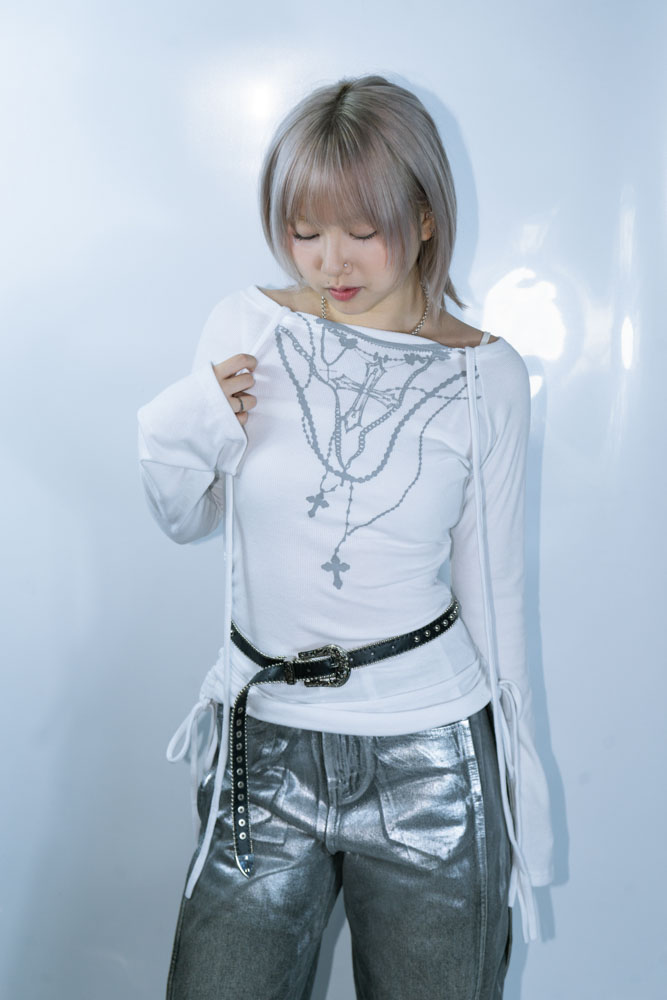 Y2K FAKE NECKLACE IN TOP