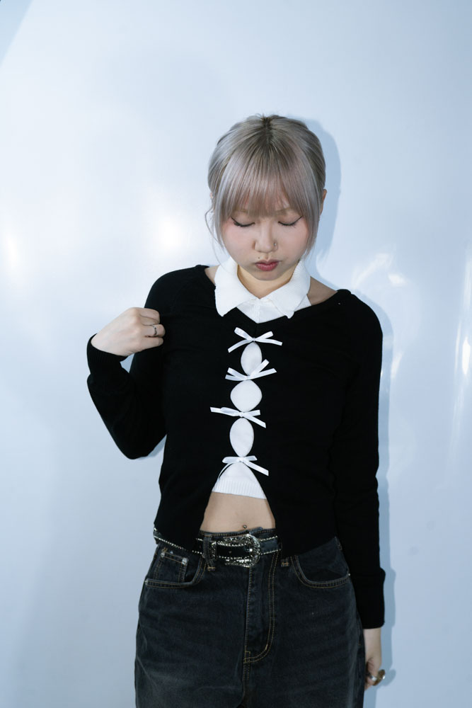 RIBBON 2 IN 1 CARDIGIAN