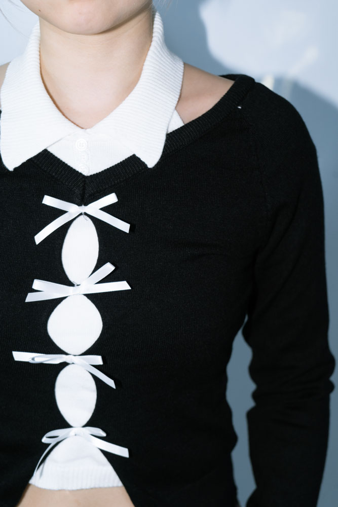 RIBBON 2 IN 1 CARDIGIAN