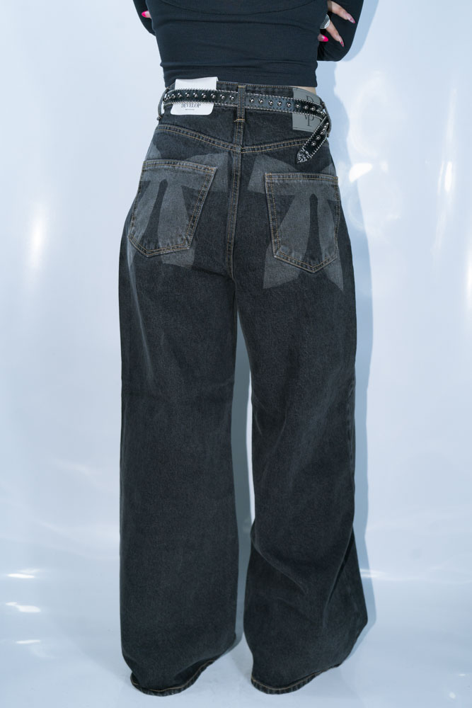 RIBBON IN BACK JEANS