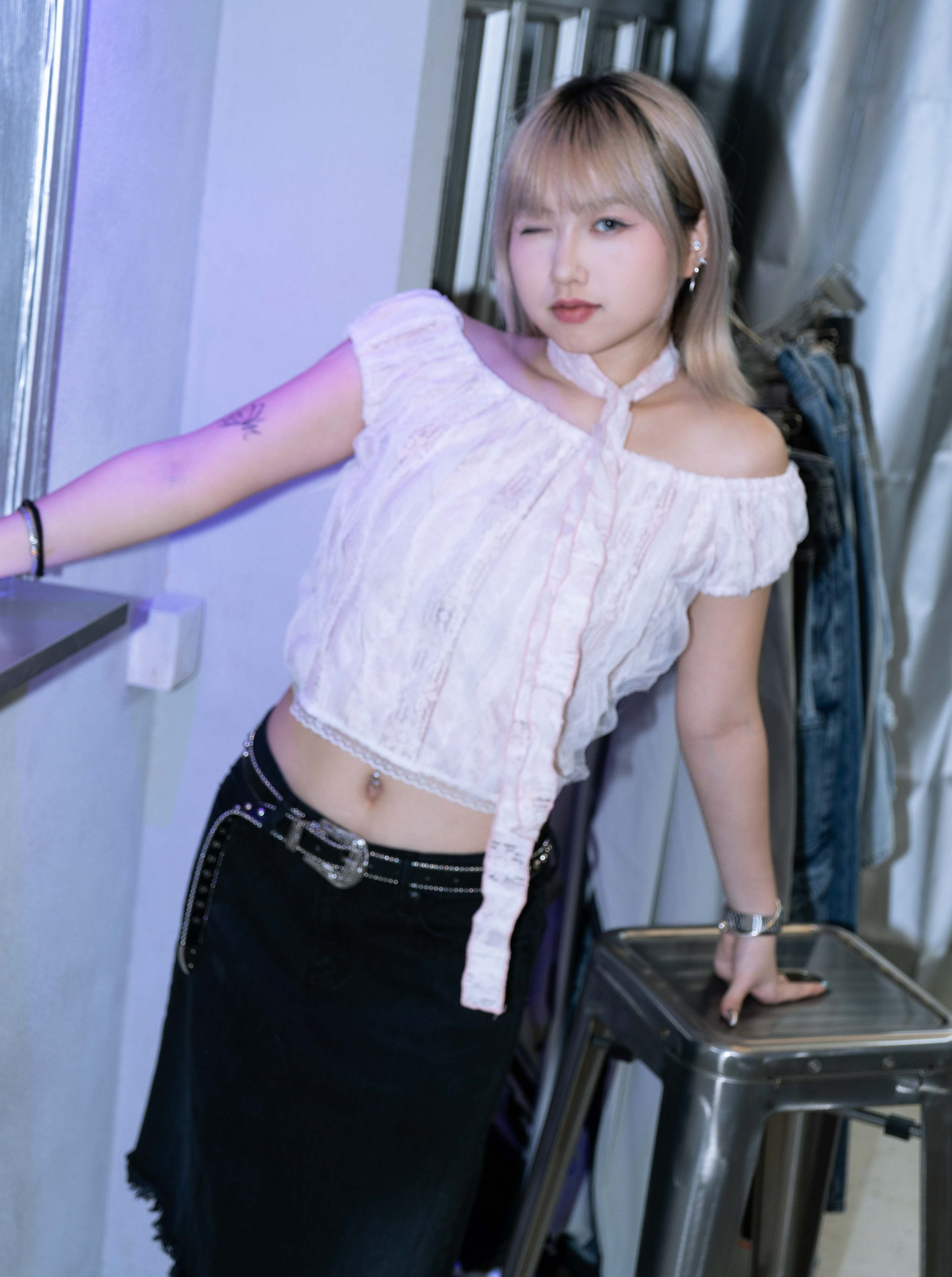 「 ✦Fluffy lace flower top✦ 」