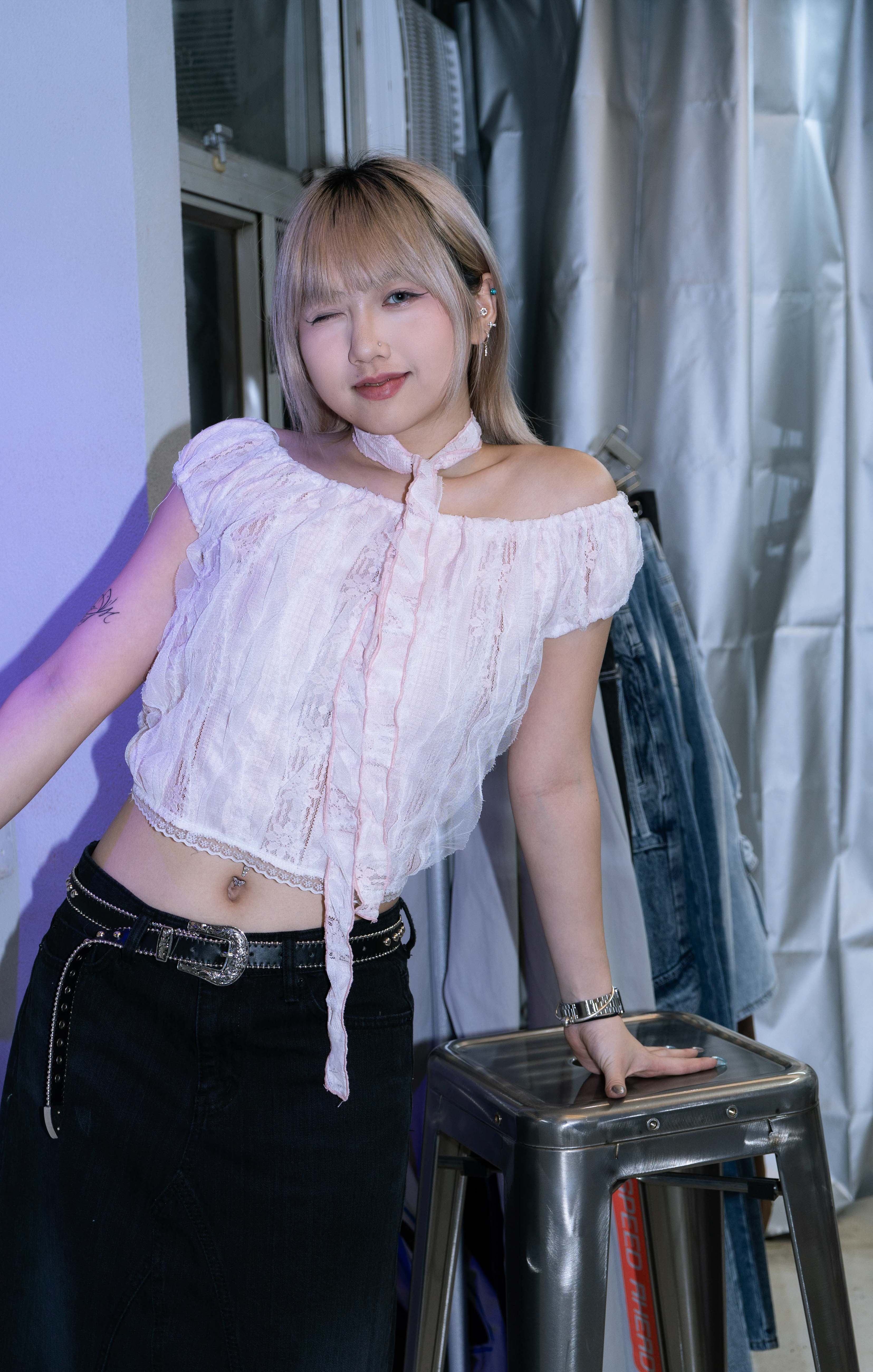 「 ✦Fluffy lace flower top✦ 」