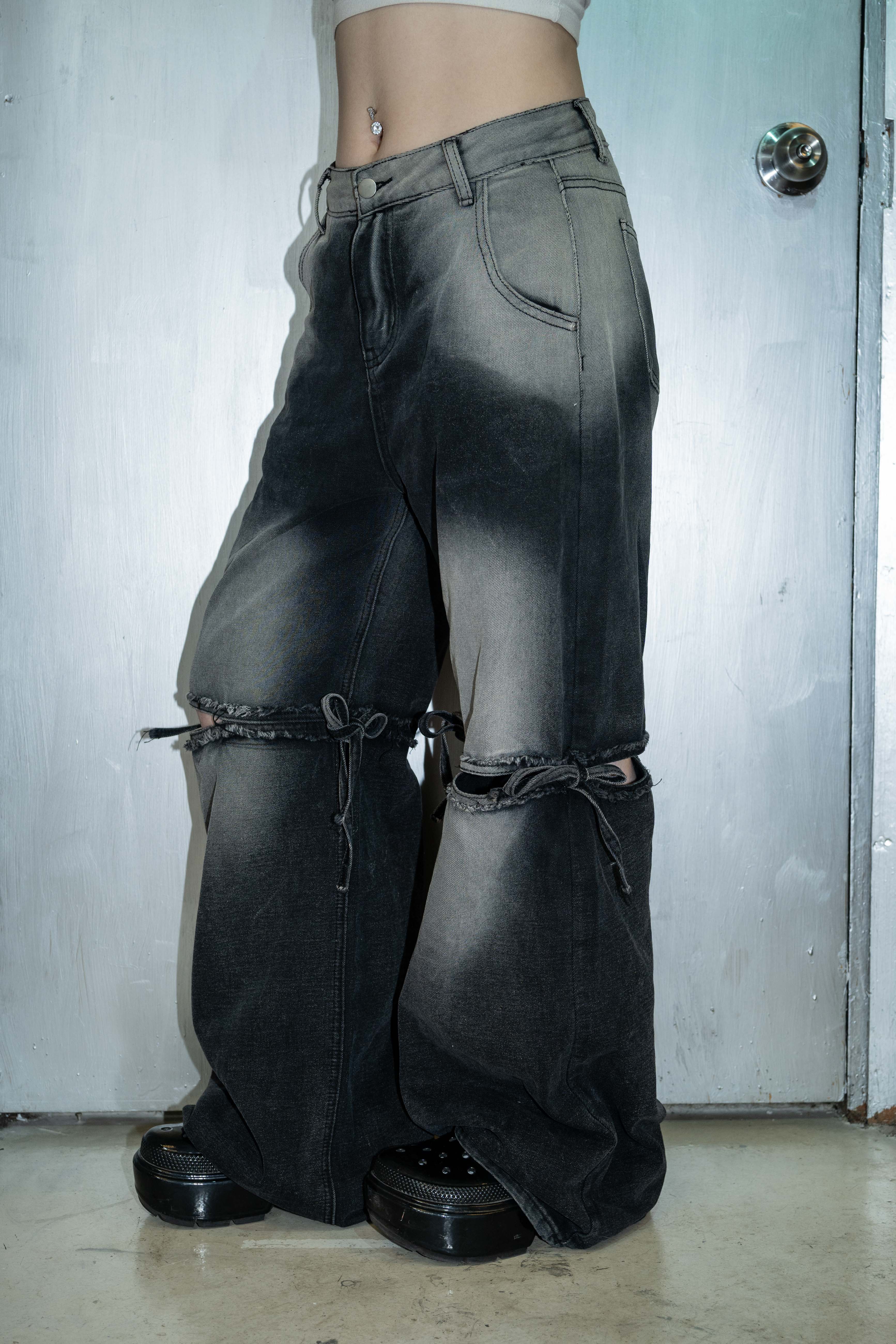 「 ✦RIBBON N LINE IN JEANS✦ 」