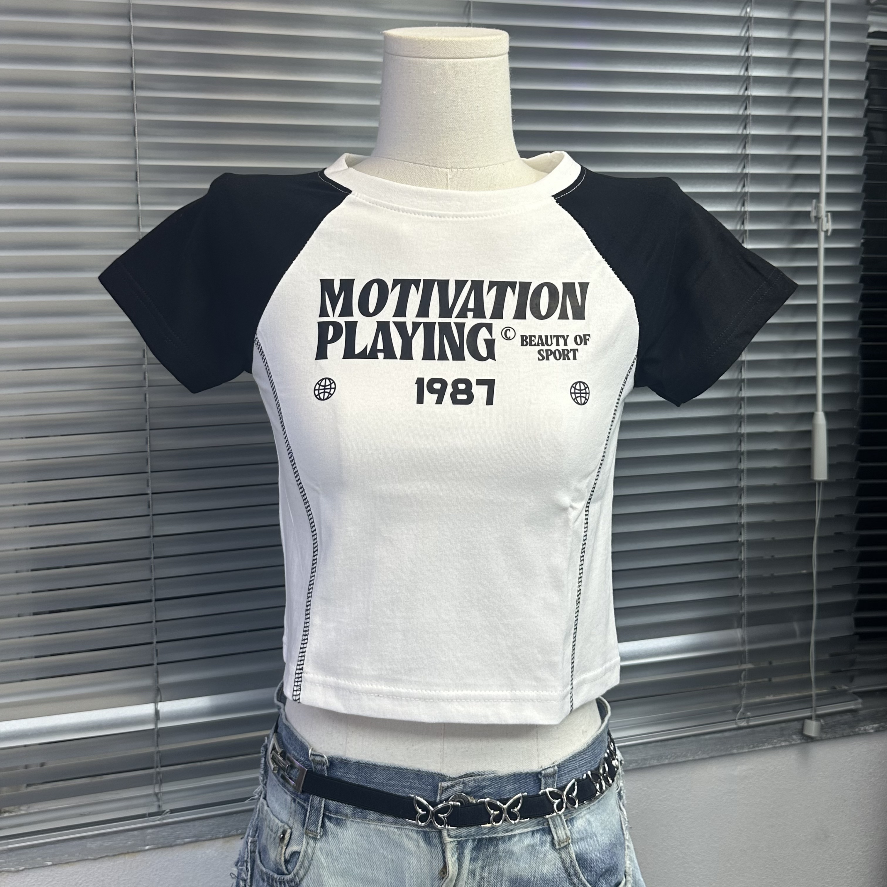 THAI DESIGH PRINT CROP TOP