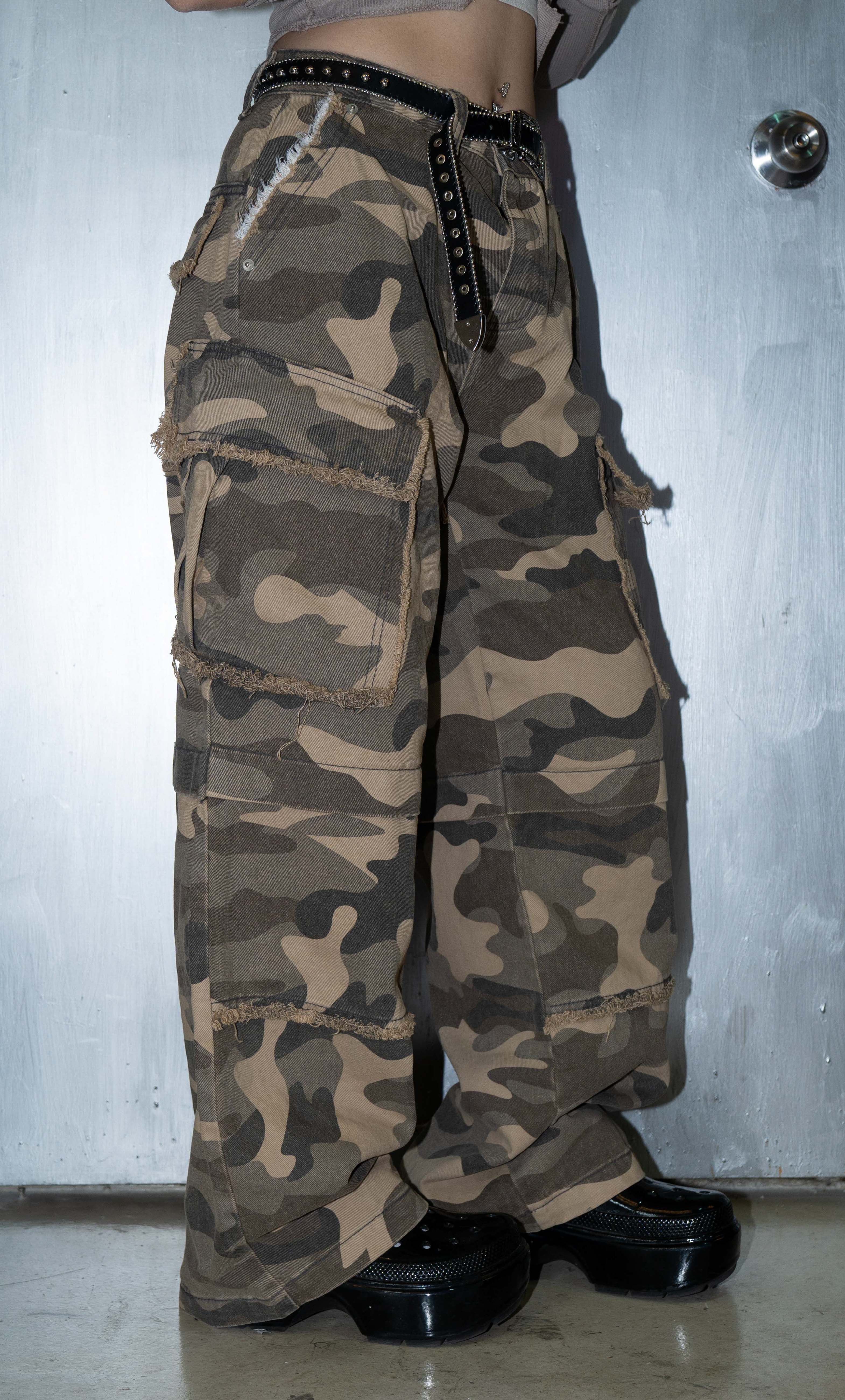 「 ✦CAMOUFLAGE FLUFFY JEANS✦ 」