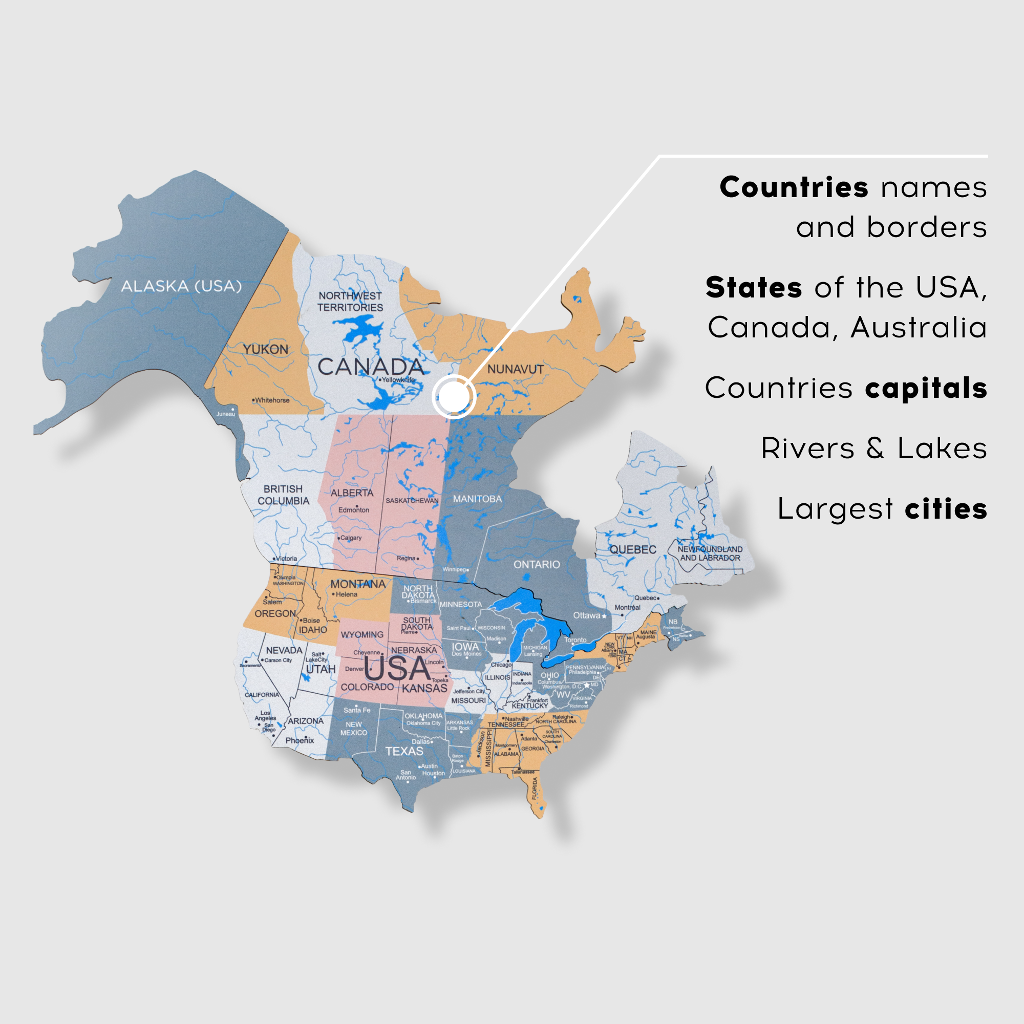 2D Wooden World Map Festival