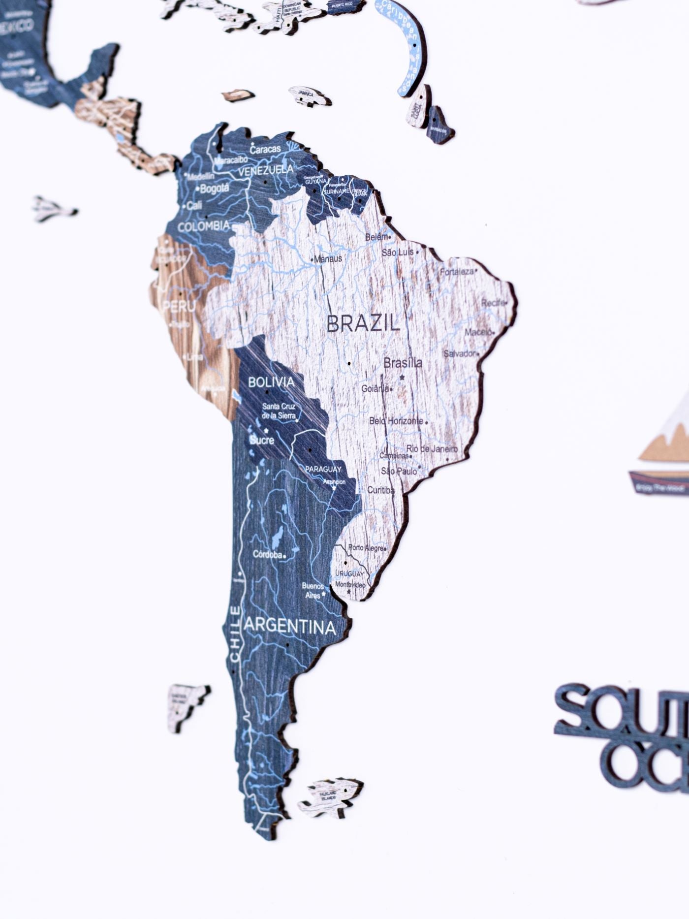 2D Wooden World Map Mystery