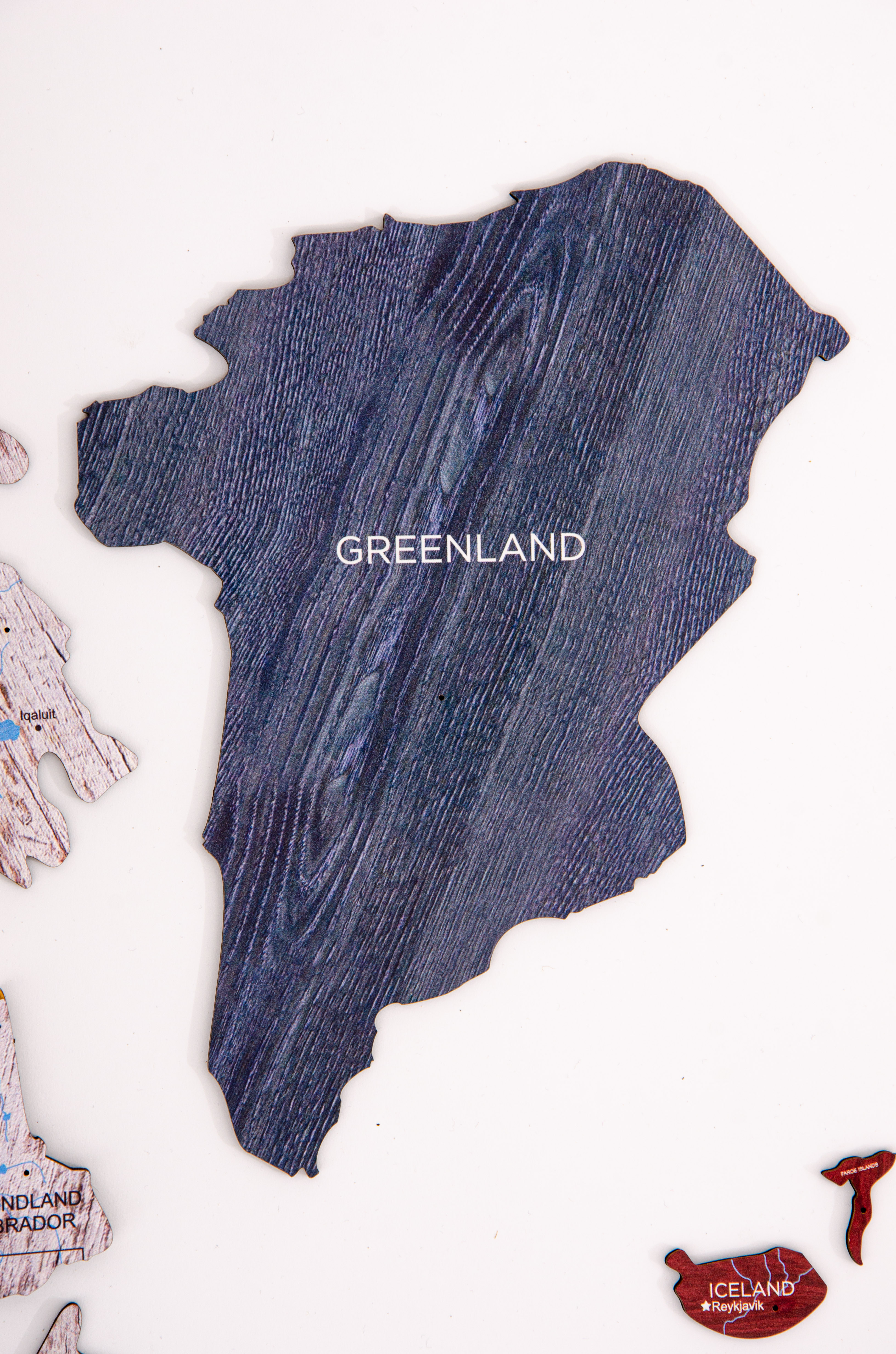 3D Wooden World Map Boho