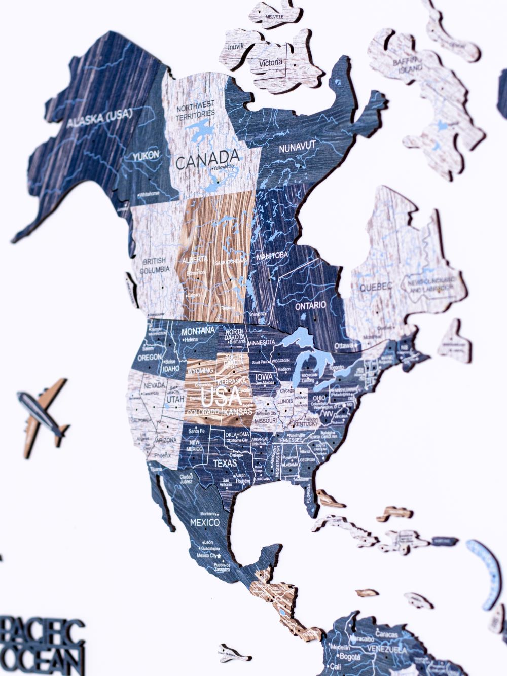 2D Wooden World Map Mystery