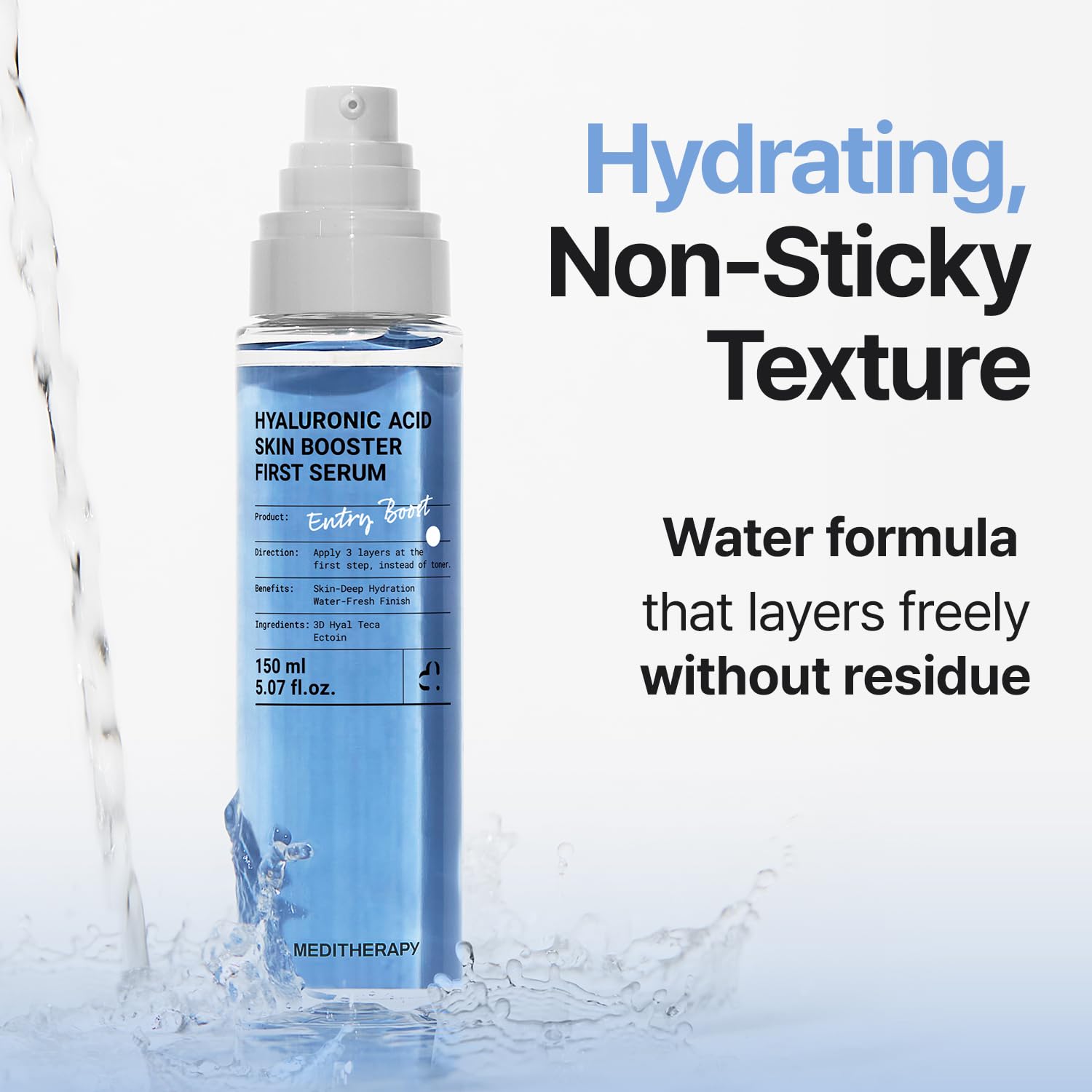 [MEDITHERAPY] Hyaluronic Acid Skin Booster Serum + Blue Centella Calming Cream