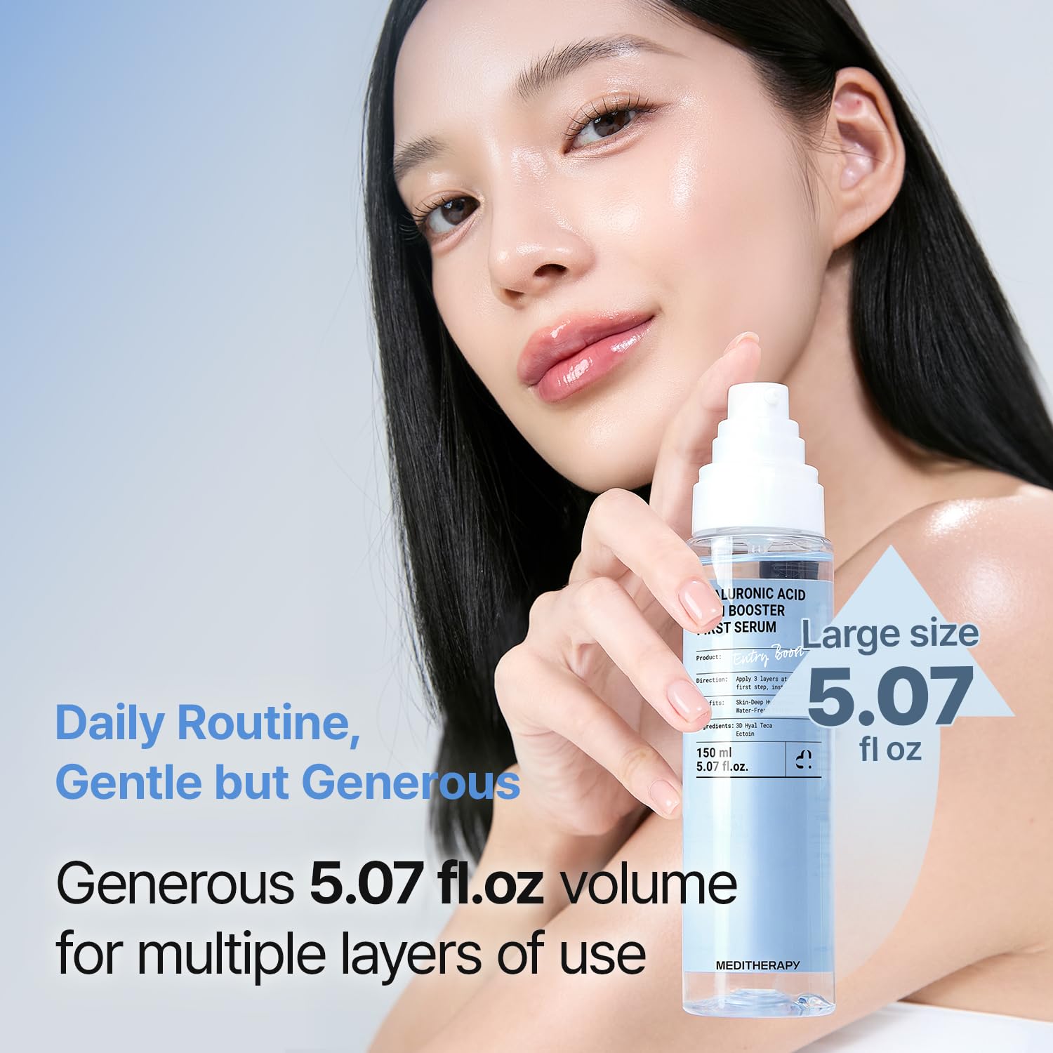 [MEDITHERAPY] Hyaluronic Acid Skin Booster Serum + Blue Centella Calming Cream