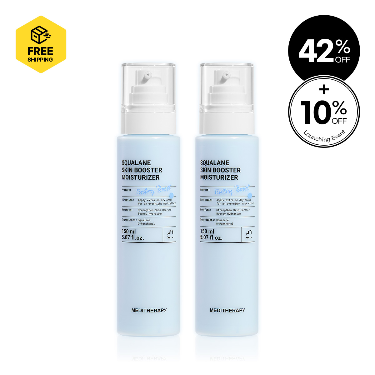 [MEDITHERAPY] Squalane Skin Booster Moisturizer 1+1