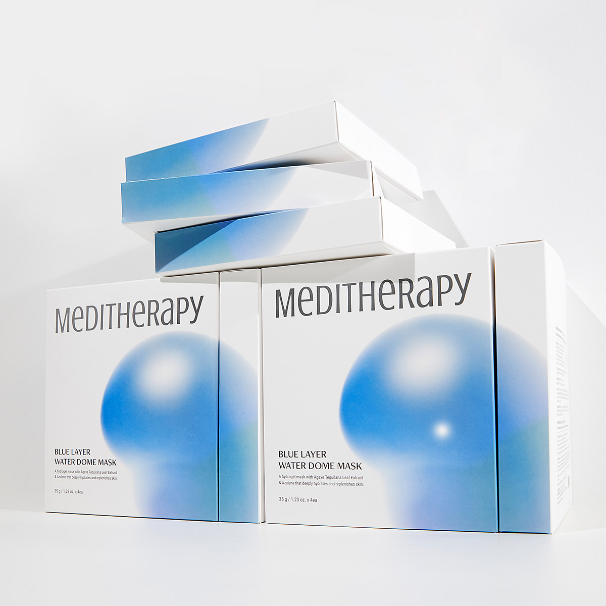 [MEDITHERAPY] Blue Layer Double Water Cream 1 + Dome Mask 2 Boxes