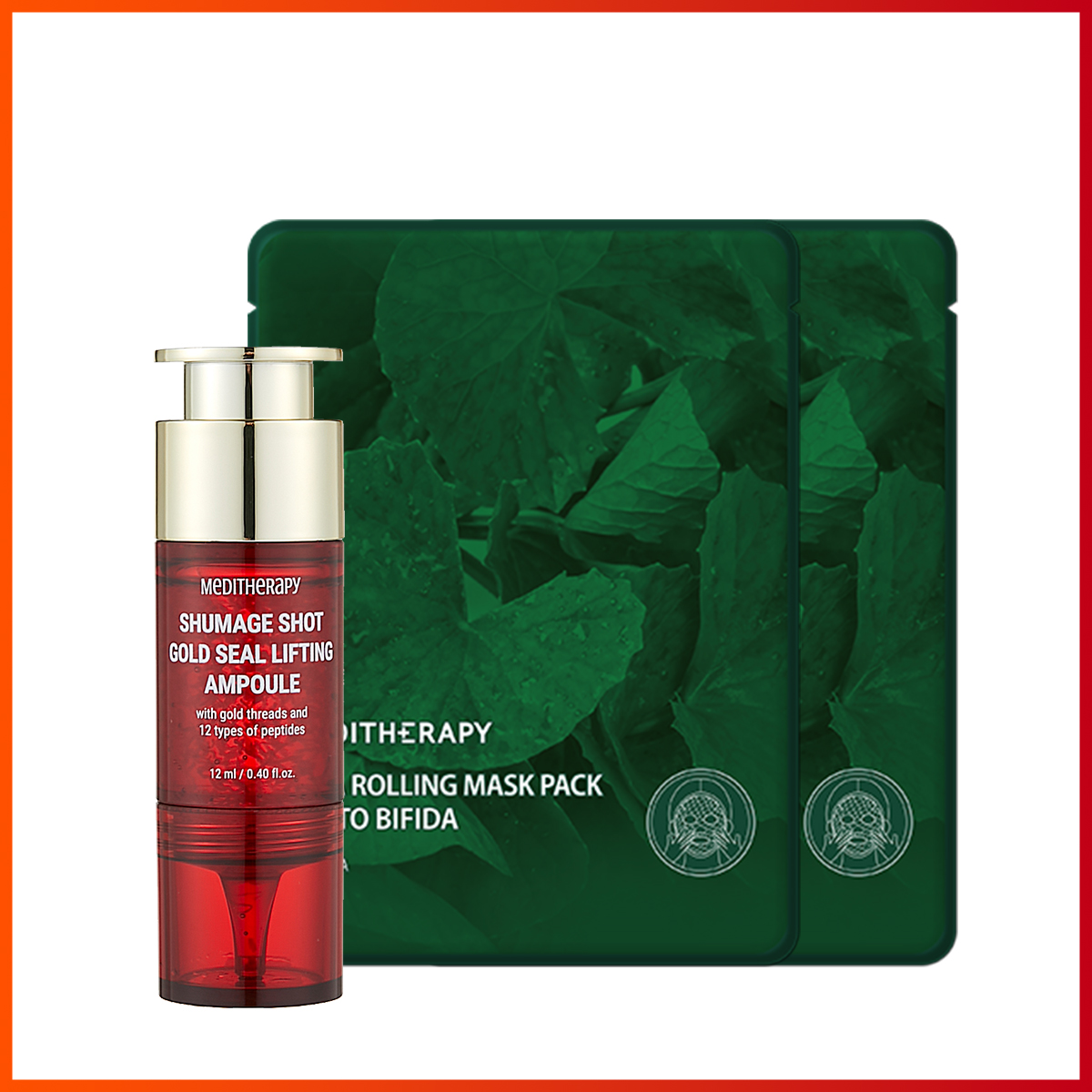 [1st ANNIVERSARY EVENT-$149 사은품] SHUMAGE SHOT GOLD SEAL LIFTING AMPOULE + FREE 2PCS OF CICA PORE TIGHTENING MASK
