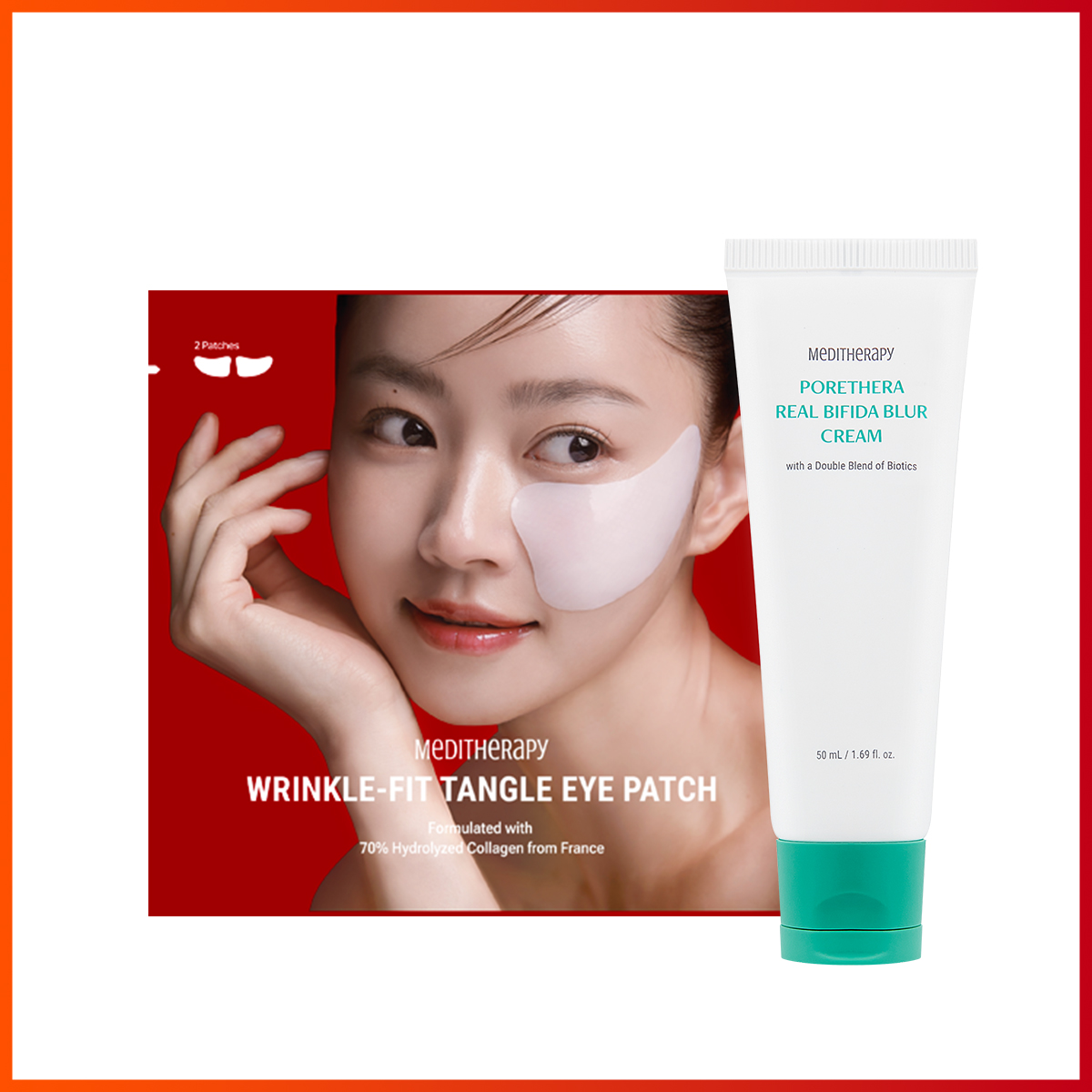 [1st ANNIVERSARY EVENT- $138 사은품] WRINKLE-FIT TANGLE COLLAGEN EYE PATCH + PORETHERA REAL BIFIDA BLUR CREAM 