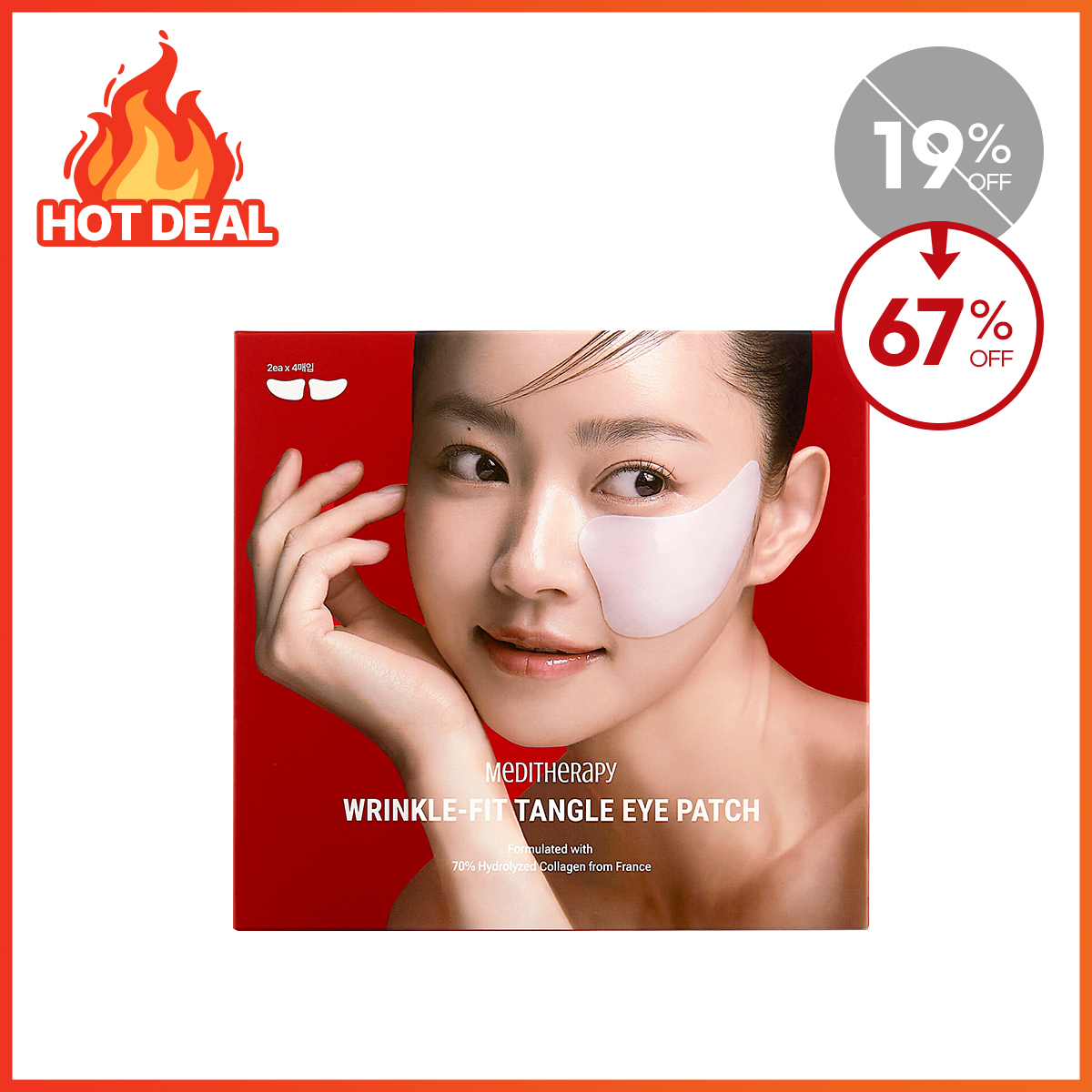 [MEDITHERAPY] WRINKLE-FIT TANGLE COLLAGEN EYE PATCH