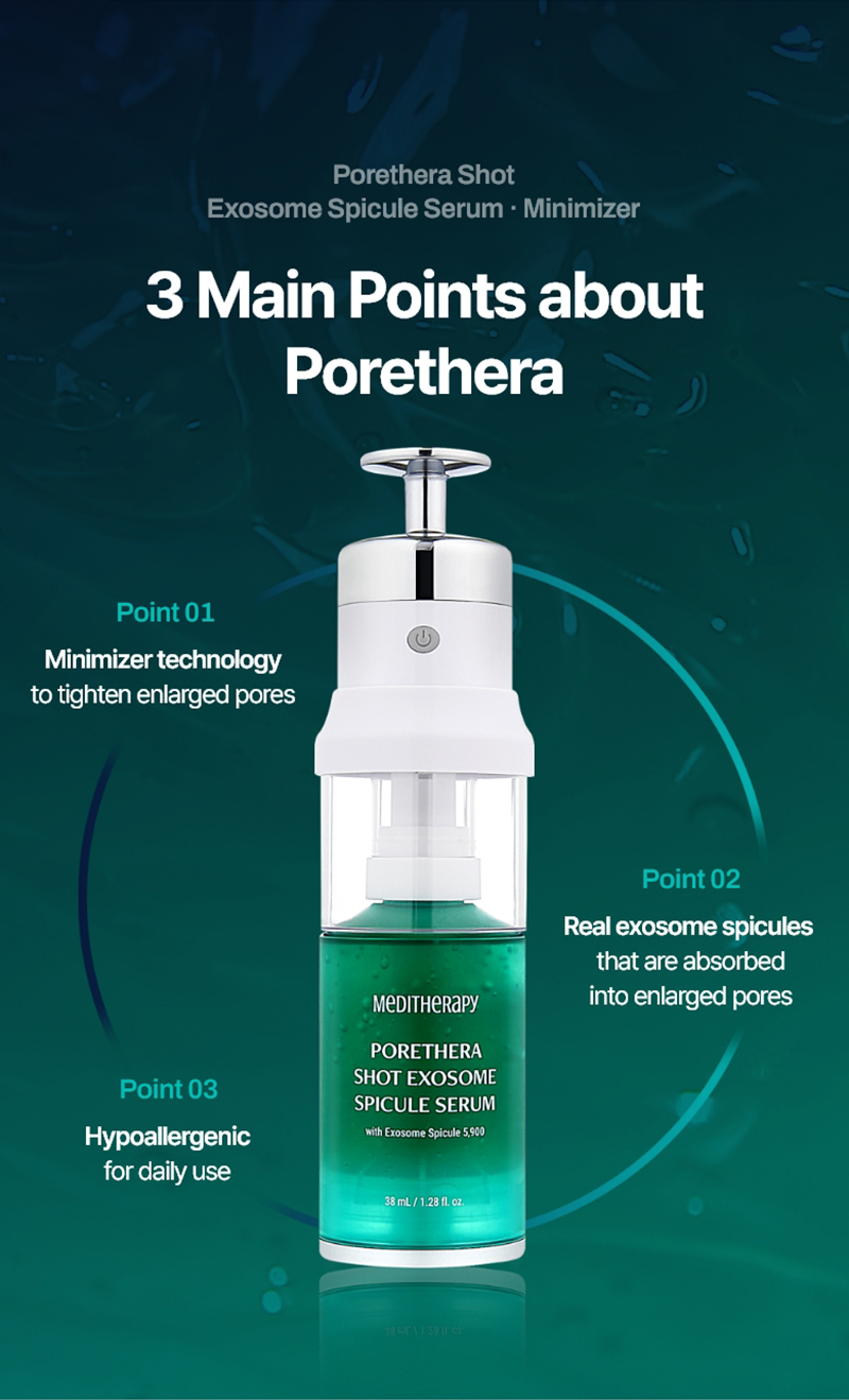 ボディ・フェイスケア MEDITHERAPY PORE-THERA SHOT MINIMIZER MEDITHERAPY] PORETHERA SHOT EXOSOME SPICULE SERUM 2 + MINIMIZER