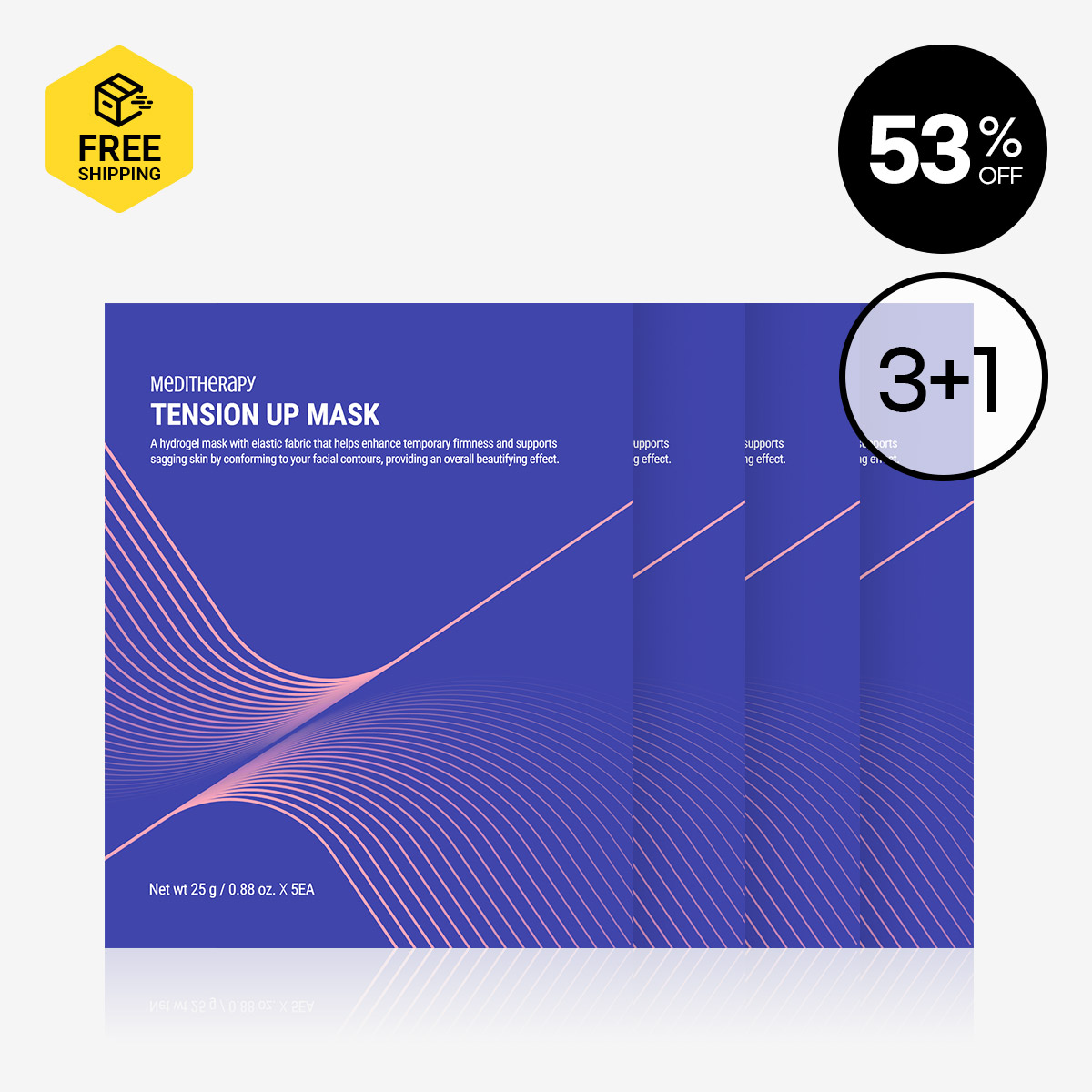 [MEDITHERAPY] TENSION UP MASK 3+1