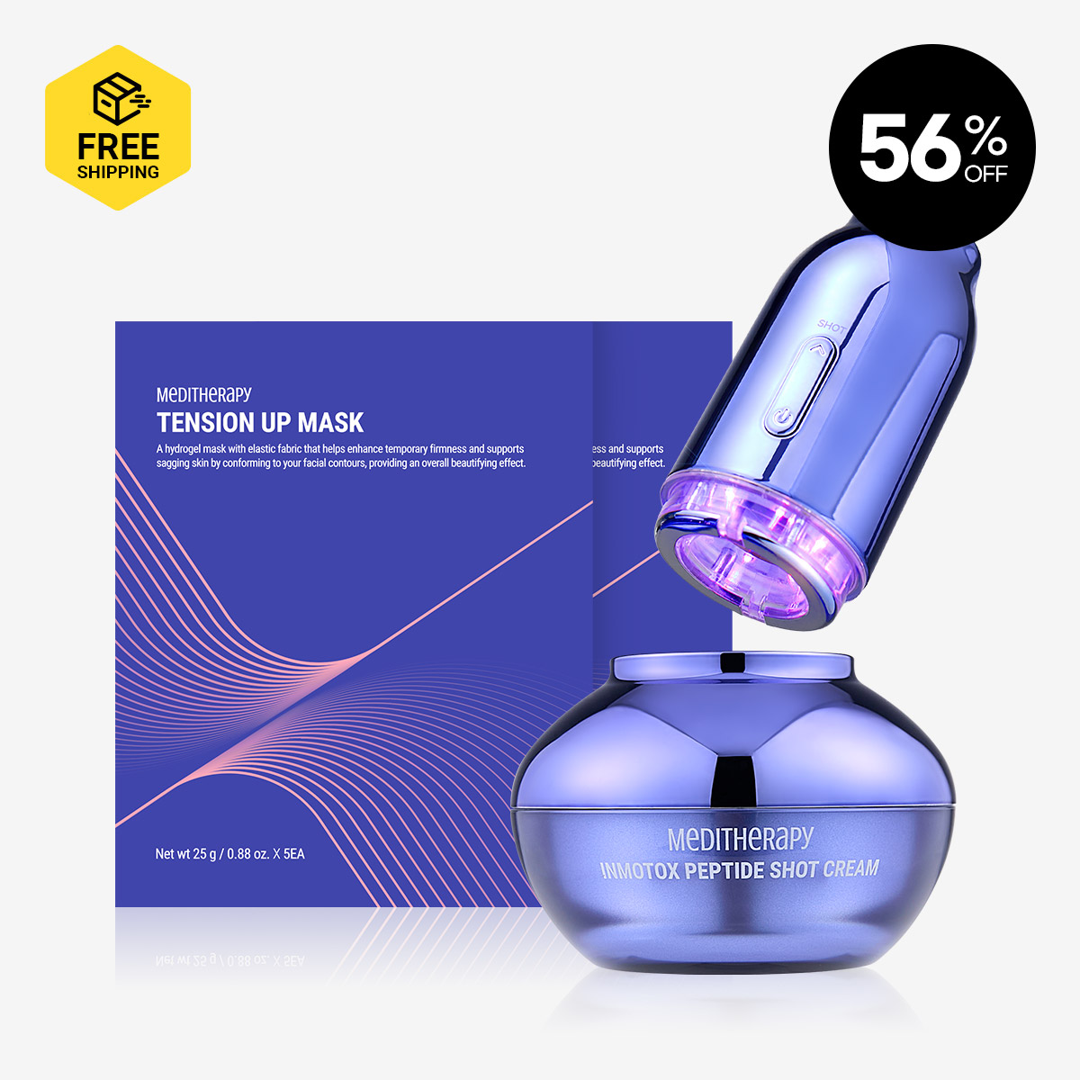MEDITHERAPY INMOTOX SUCTION JET 他 MEDITHERAPY] Inmotox Peptide Shot Cream + Suction Jet EMS device