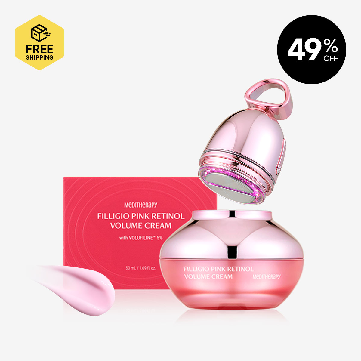 [MEDITHERAPY] FILLIGIO PINK RETINOL VOLUME CREAM + EMS DEVICE 