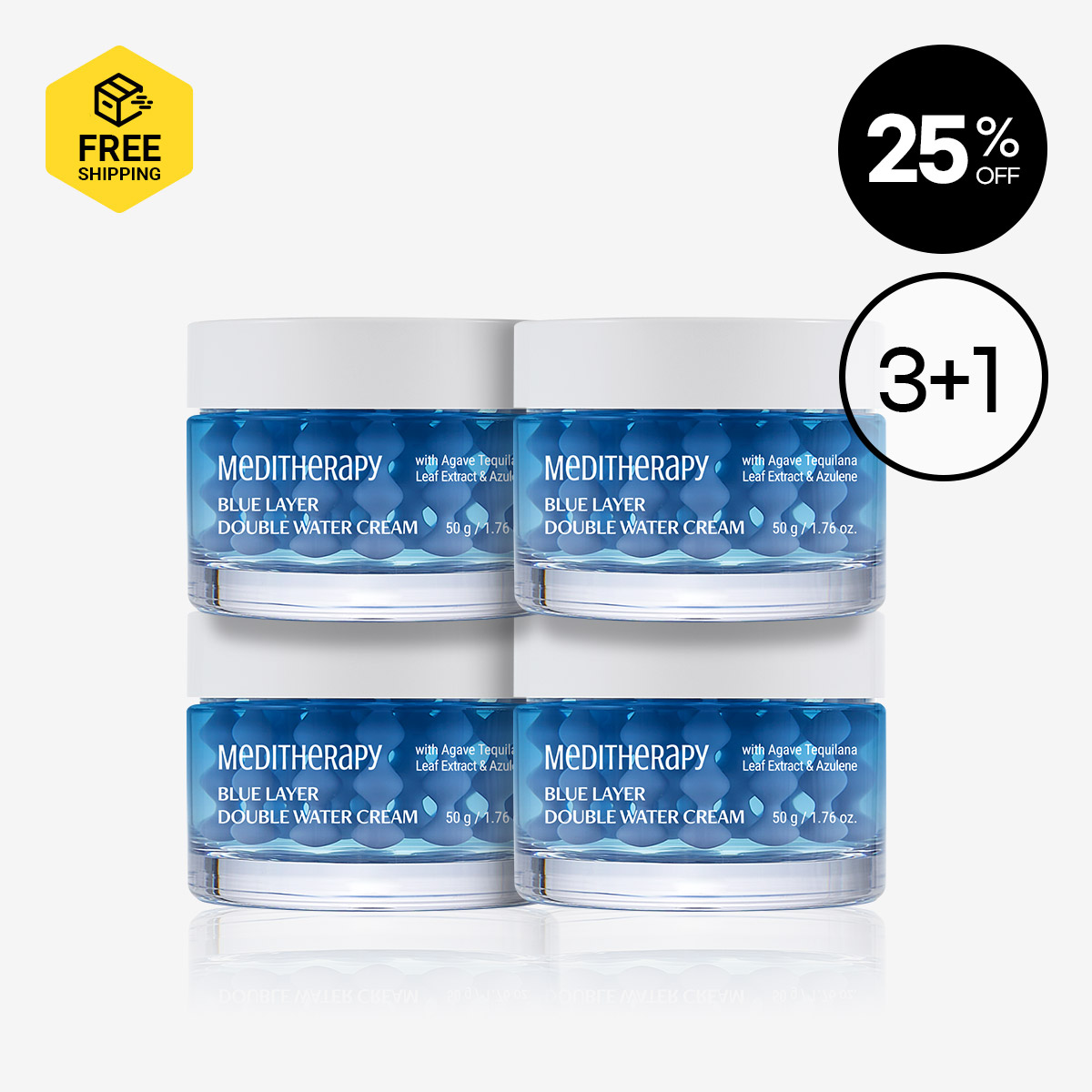 [MEDITHERAPY] Blue Layer Double Water Cream 3+1