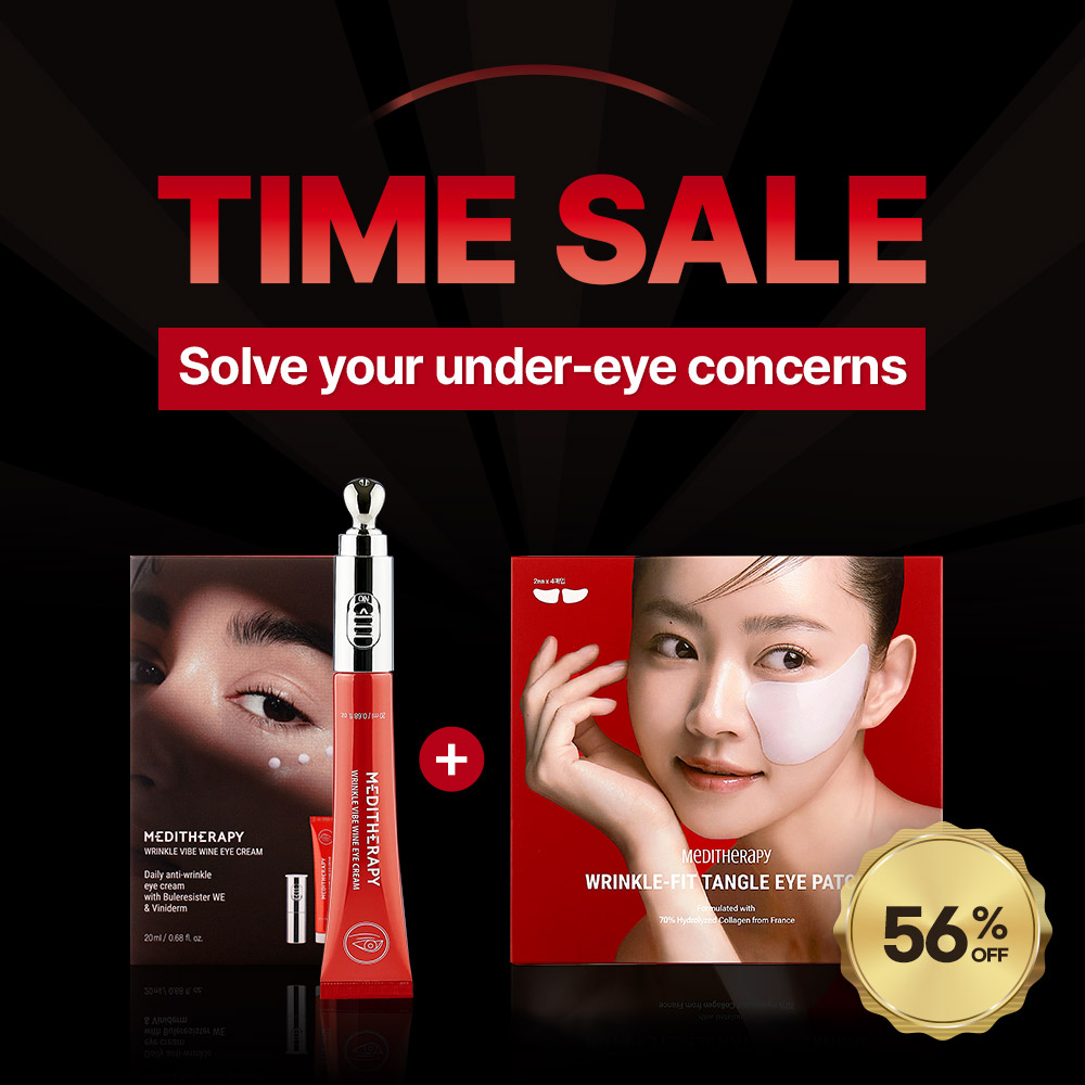[MEDITHERAPY] WRINKLE-FIT TANGLE COLLAGEN EYE PATCH 1 + VIBE WINE EYE CREAM 1