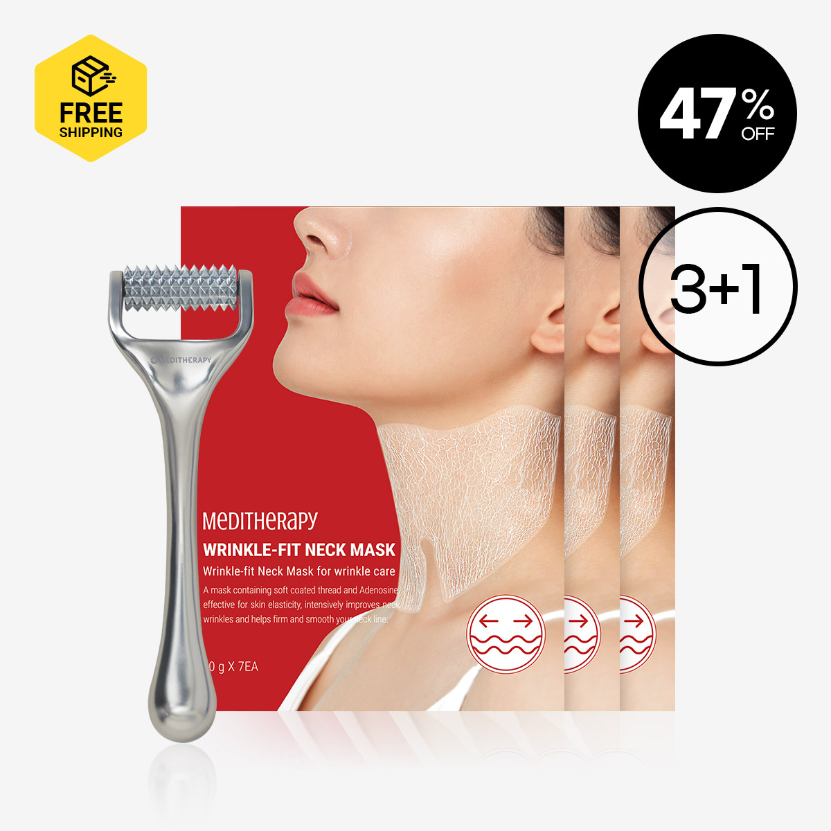 [MEDITHERAPY] Wrinkle-Fit Neck Mask