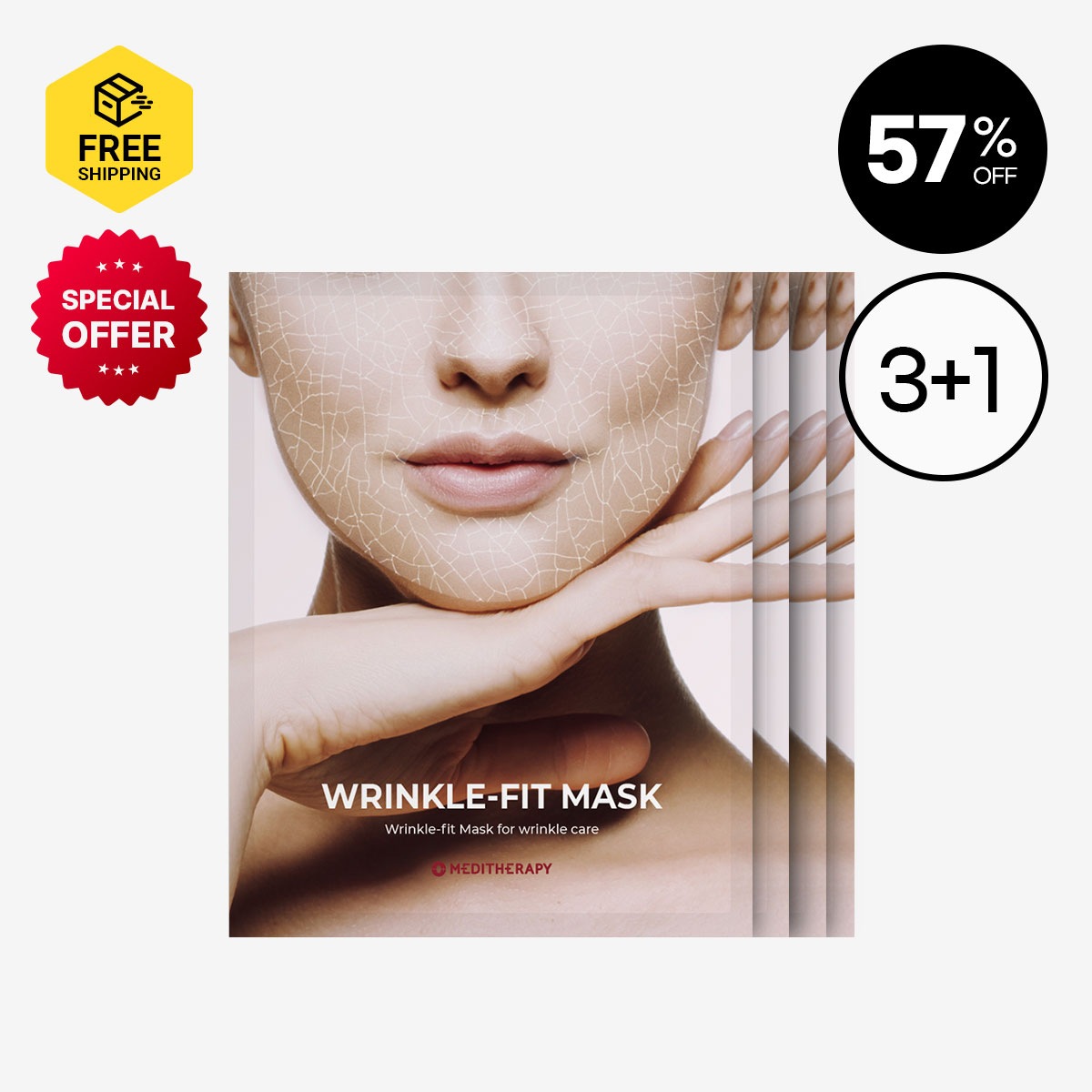 [MEDITHERAPY] [3+1] WRINKLE-FIT MASK