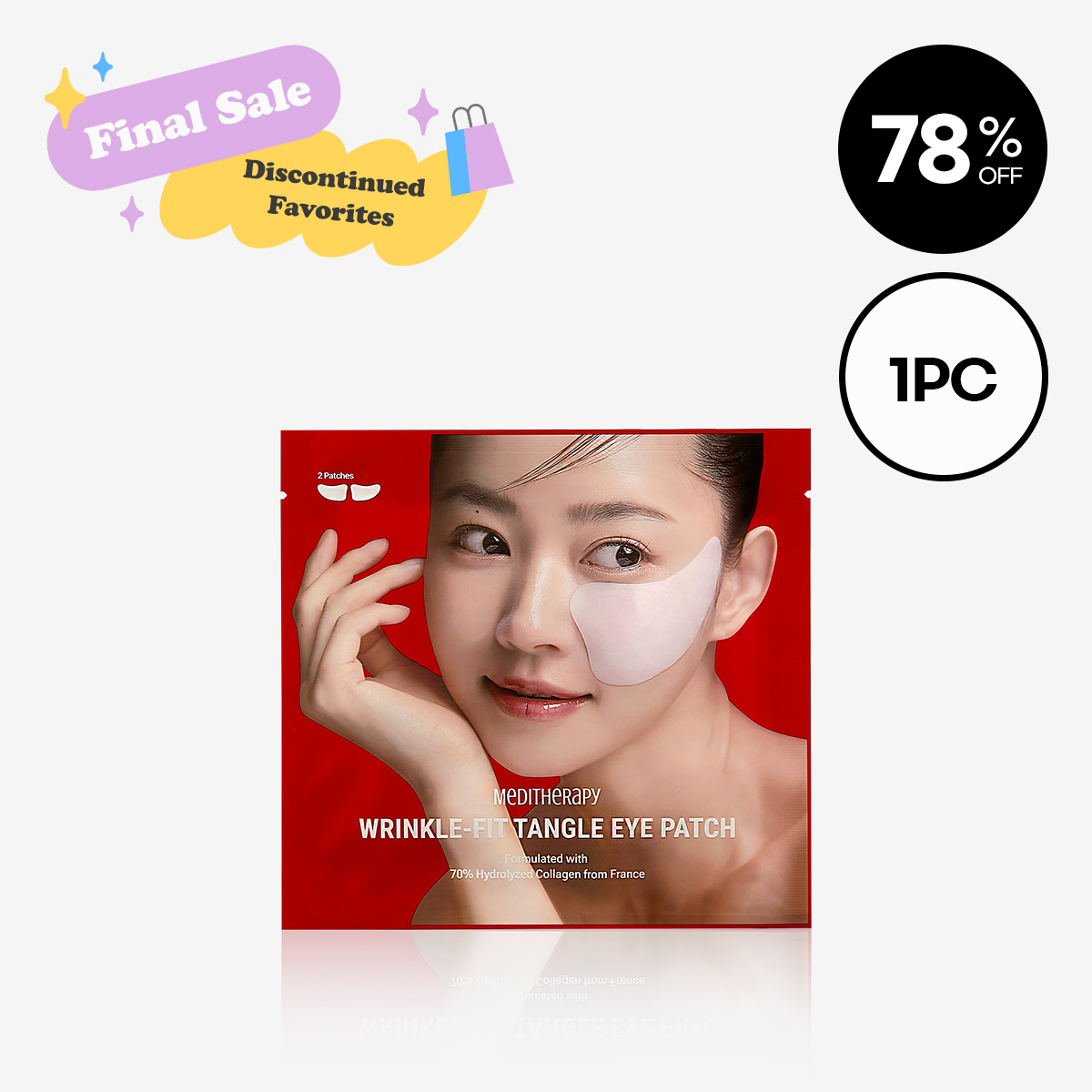 [CLEARANCE  SALE] Wrinkle-fit Tangle Collagen Eye Patch (1 pair)