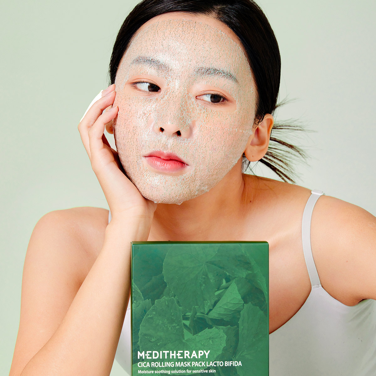  [MEDITHERAPY] CICA PORE TIGHTENING MASK PACK 1 + NEEDLE ROLLER 