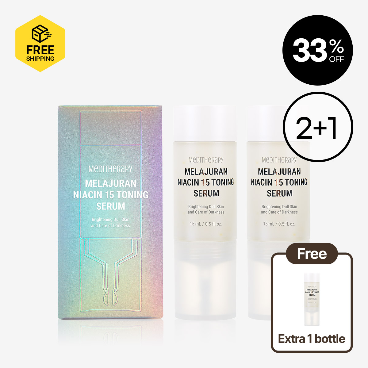 [MEDITHERAPY] MELAJURAN NIACIN 15 TONE-UP SERUM 2+1