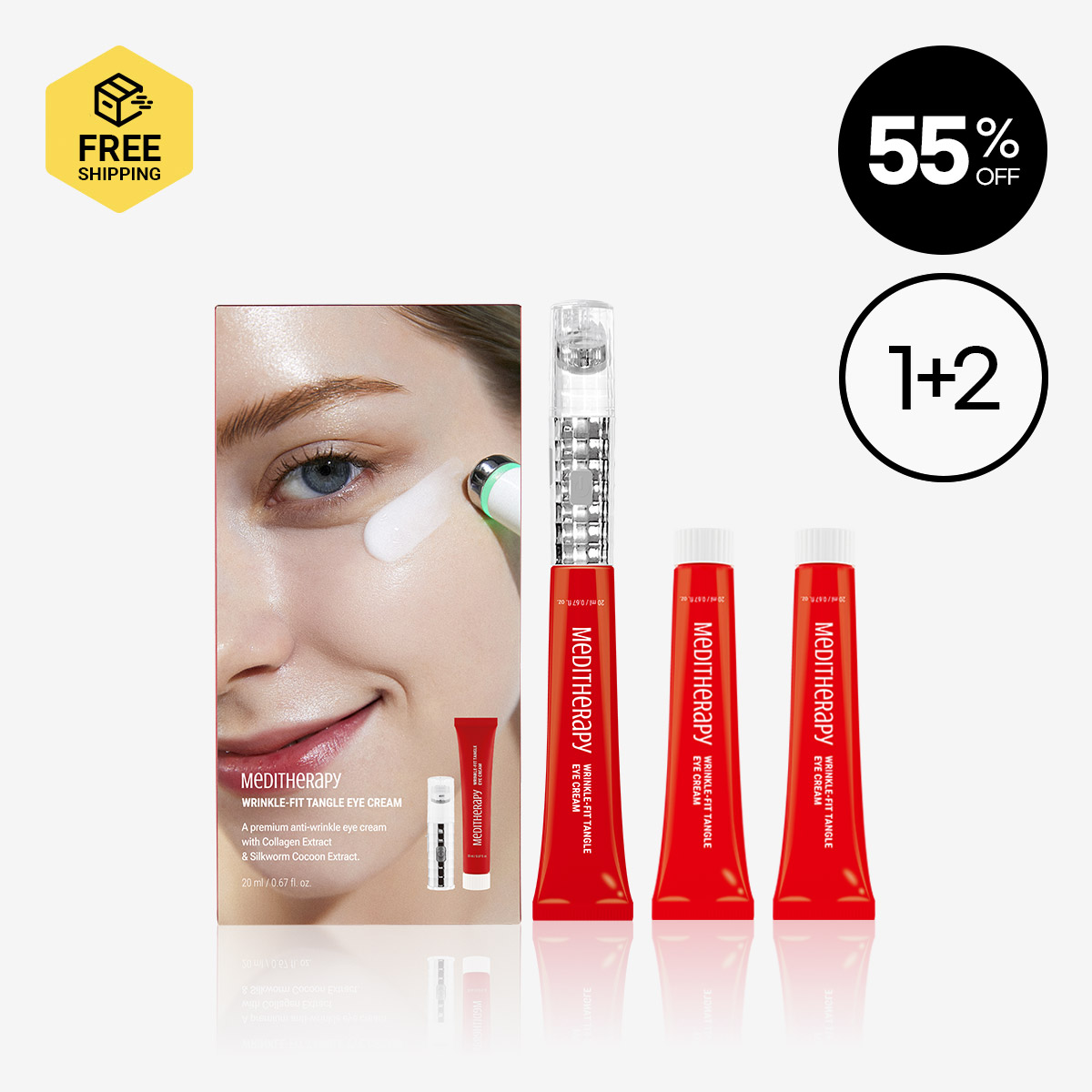 [MEDITHERAPY] Wrinkle-Fit Tangle Eye Cream 1 + Refill 2