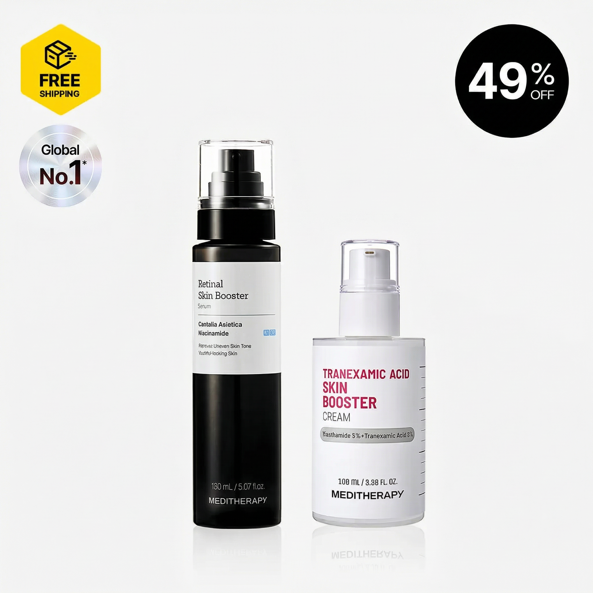 [MEDITHERAPY] RETINAL SKIN BOOSTER SERUM + TRANEXAMIC ACID SKIN BOOSTER CREAM
