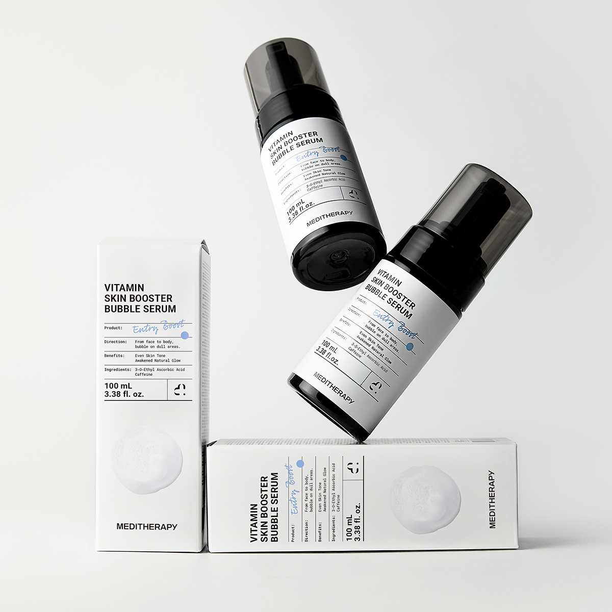 [MEDITHERAPY] Vitamin Skin Booster Bubble Serum + Retinal Skin Booster Serum