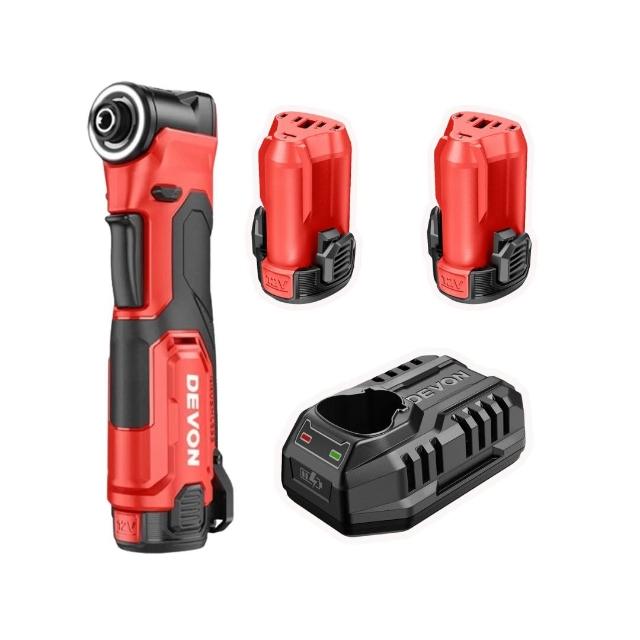 DEVON 5771 Angle Impact Screwdriver | 12V Brushless Right Angle Impact Driver