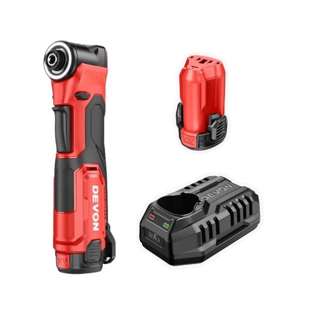 DEVON 5771 Angle Impact Screwdriver | 12V Brushless Right Angle Impact Driver