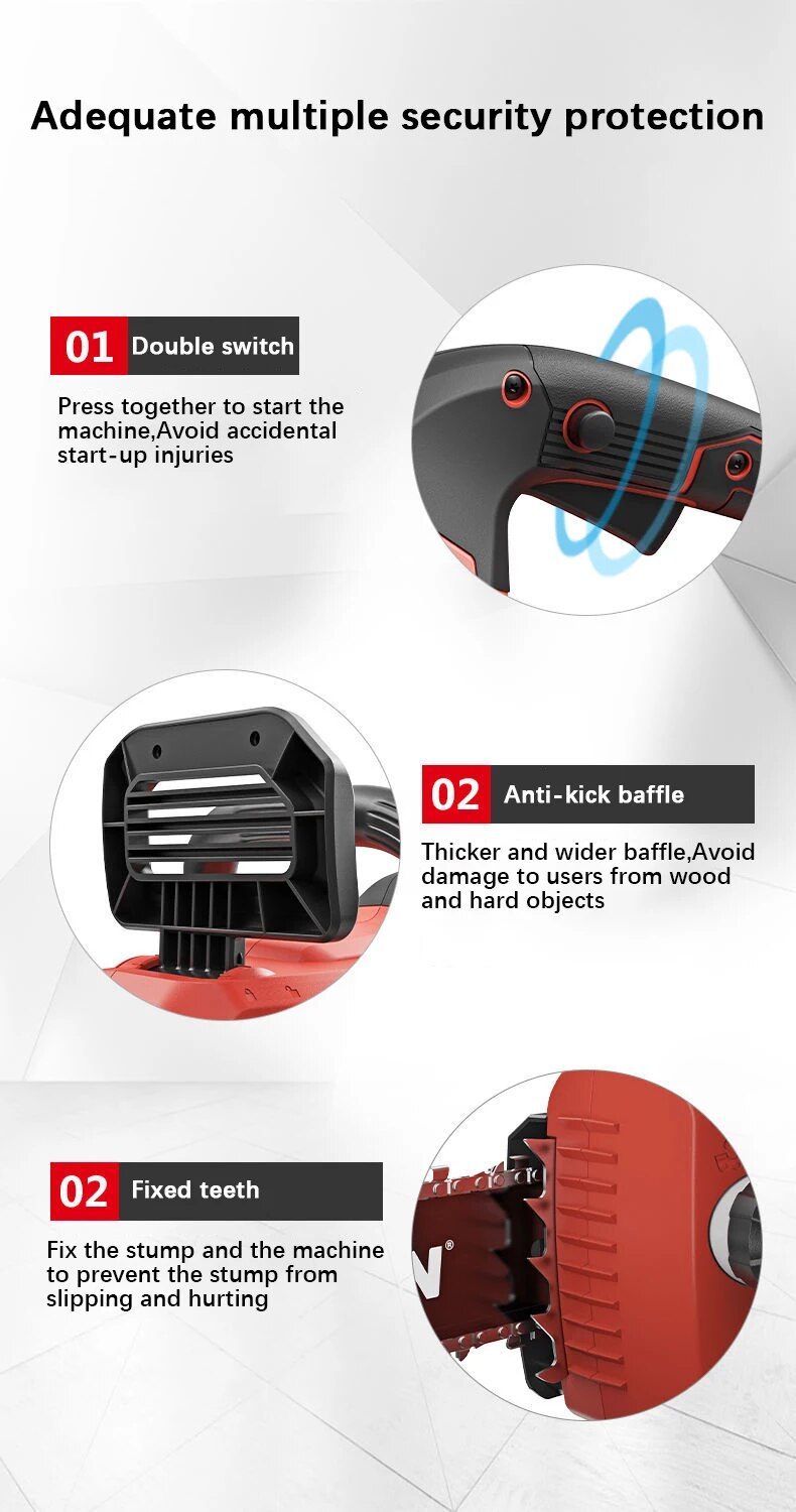 DEVON 20V×2 Lithium-ion Brushless Chainsaw 4556-Li-40