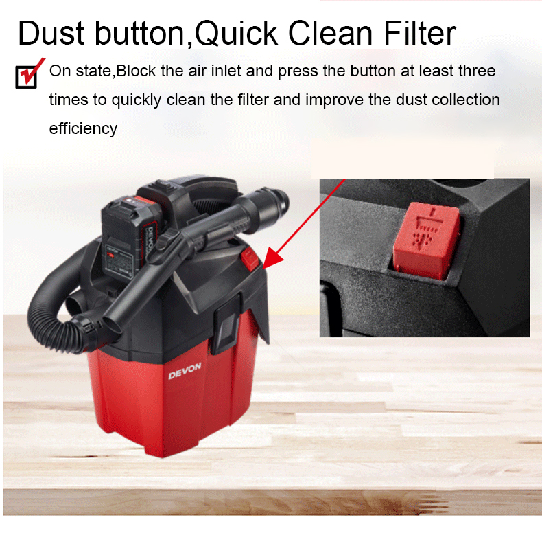 DEVON 20V Lithium-ion Vacuum Cleaner 4713-Li-20MC