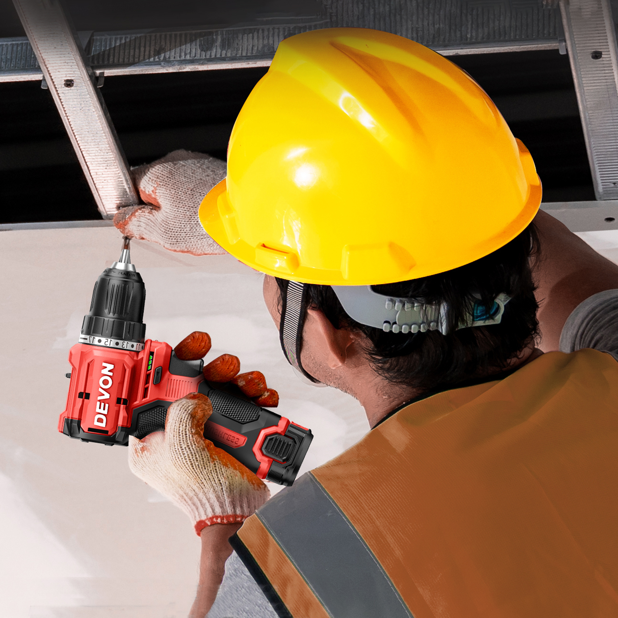 DEVON Cordless Electric Drill 5208 Multifuctional Screwdriver 