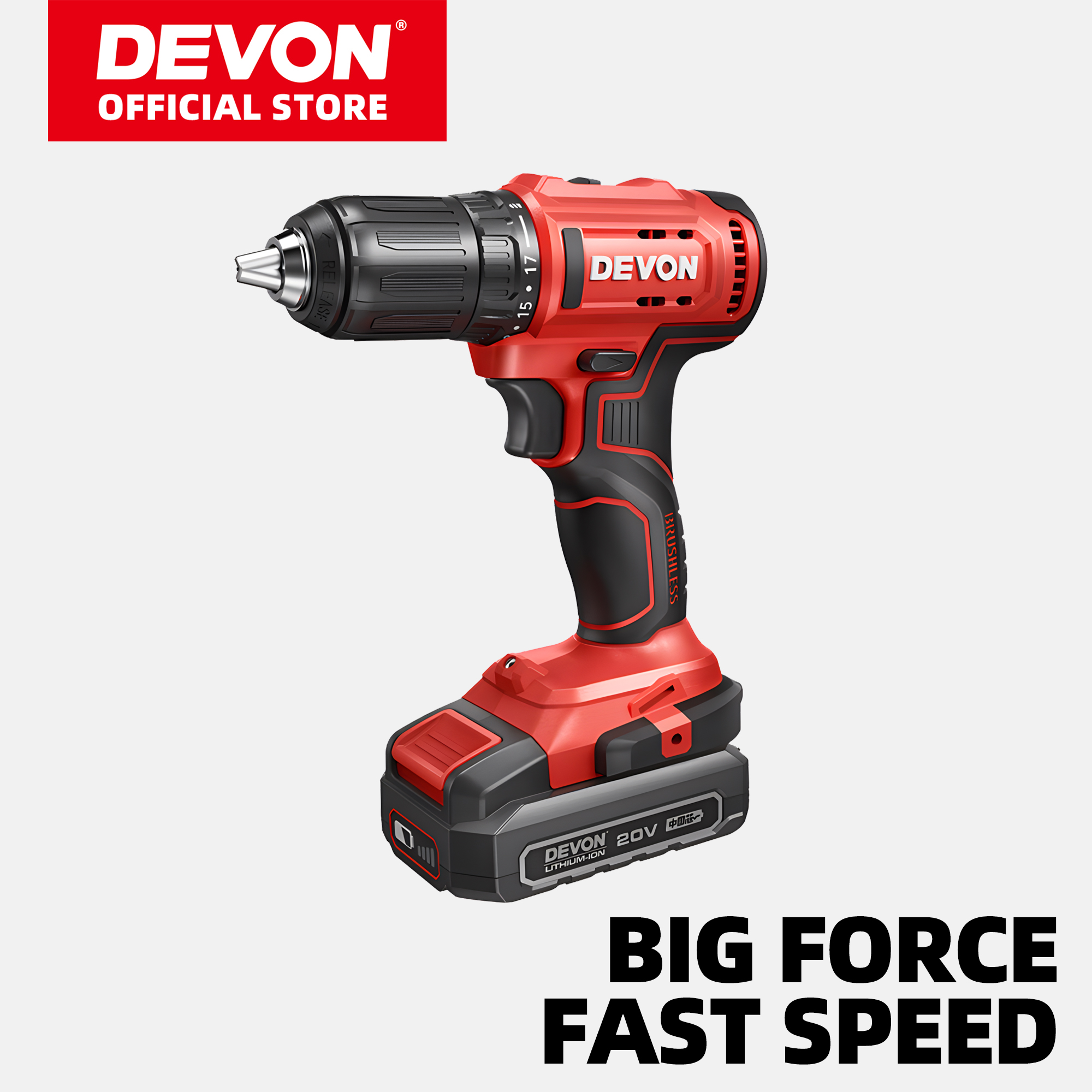 DEVON Driver Drill 5298 Cordless Lithium-ion 20V 