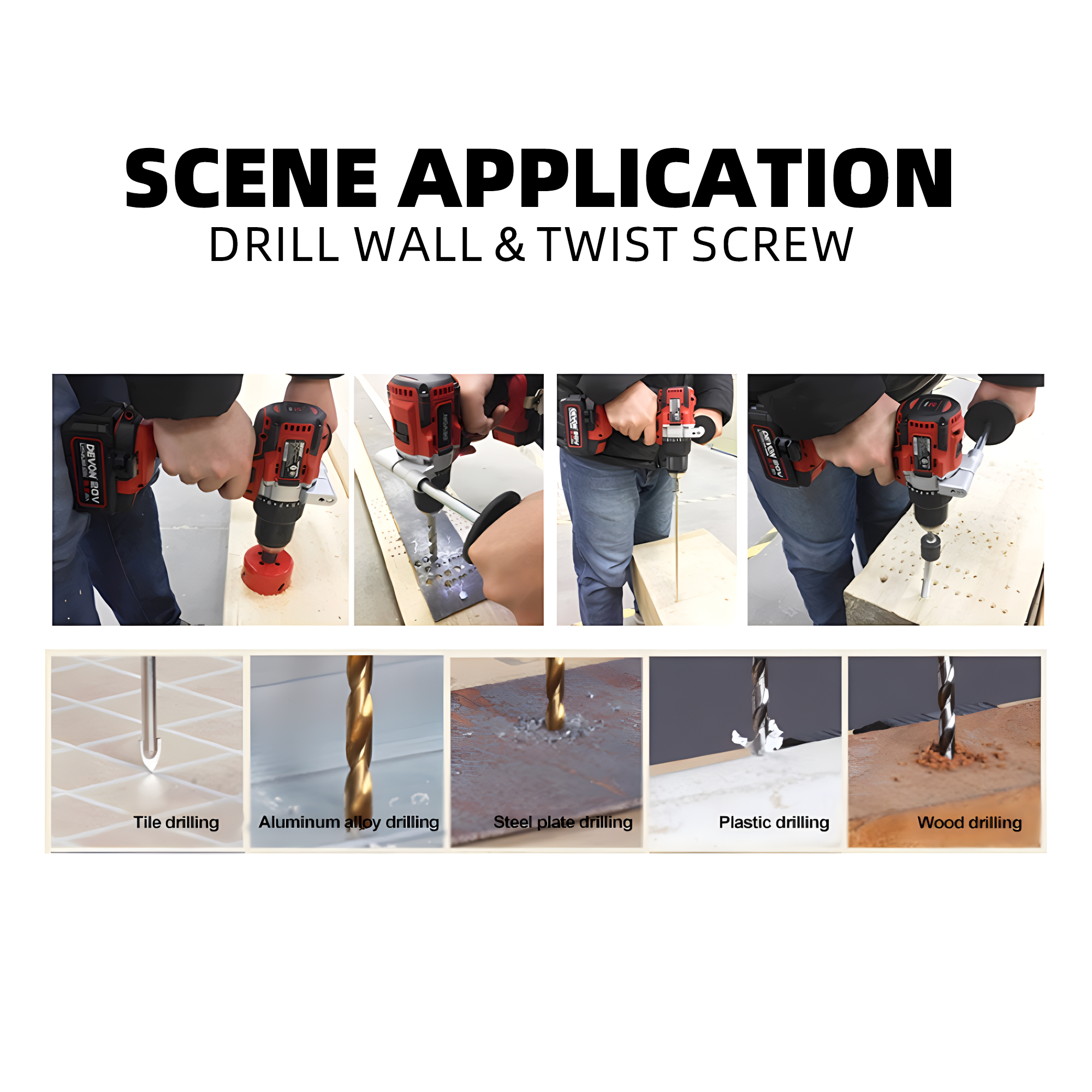 DEVON Drill Driver Cordless Lithium-ion Brushless 20v 5282-Li-20TS