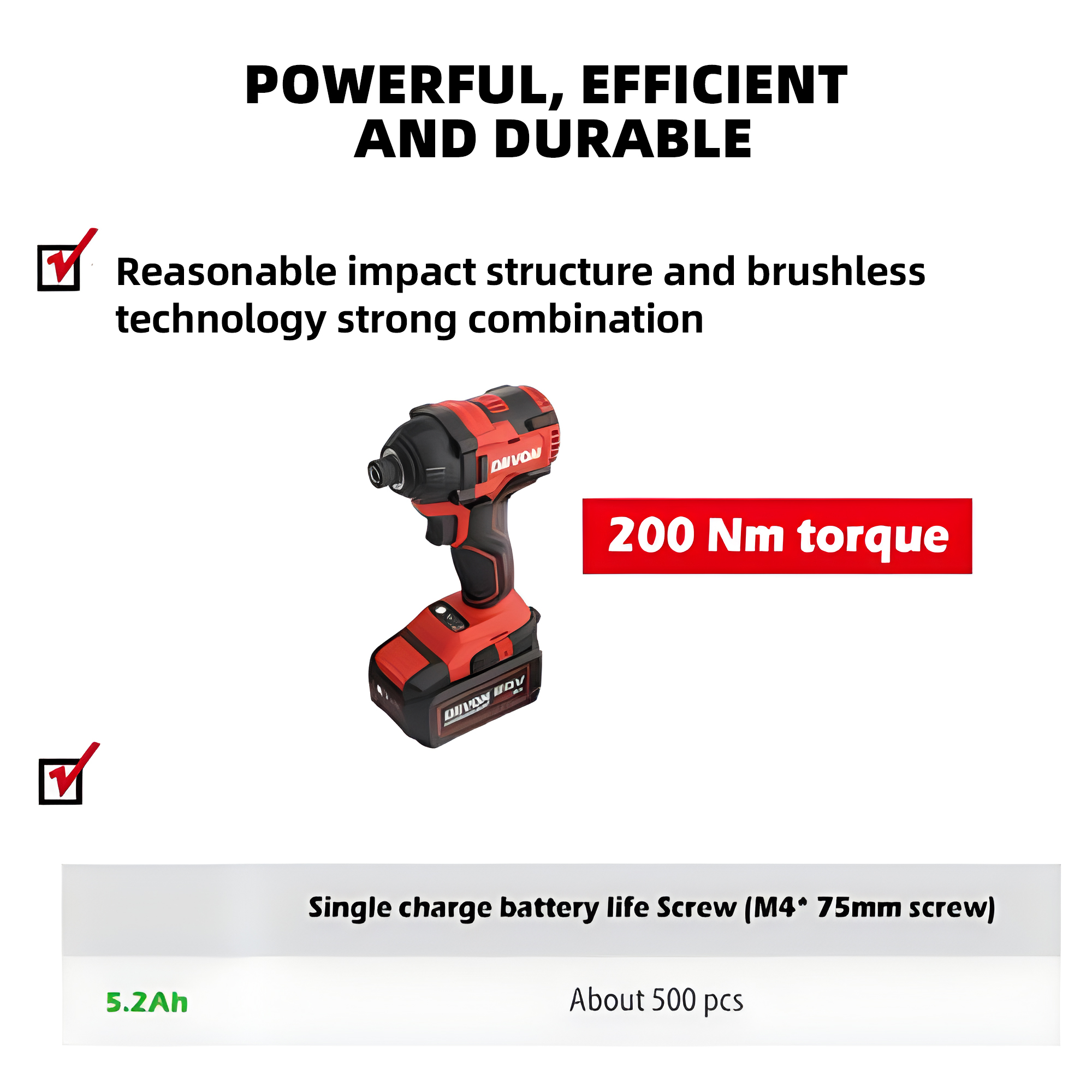 DEVON Impact Driver Cordless 5733-Li-20H  with battery