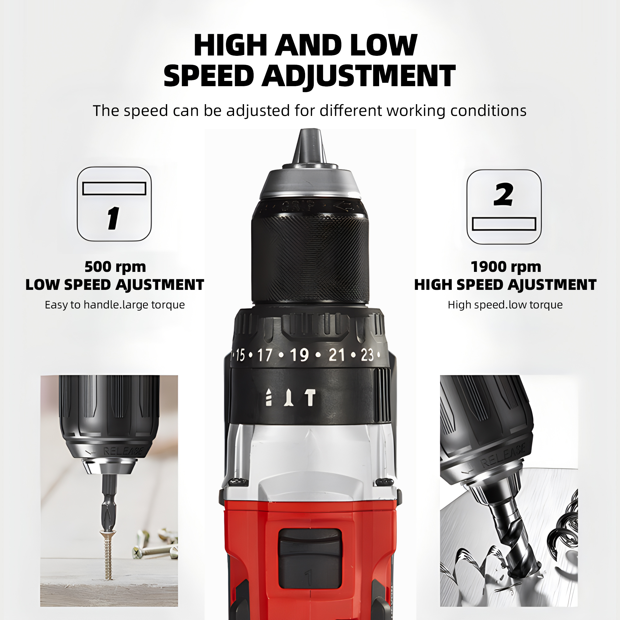 DEVON Drill Driver Cordless Lithium-ion Brushless 20v 5282-Li-20TS